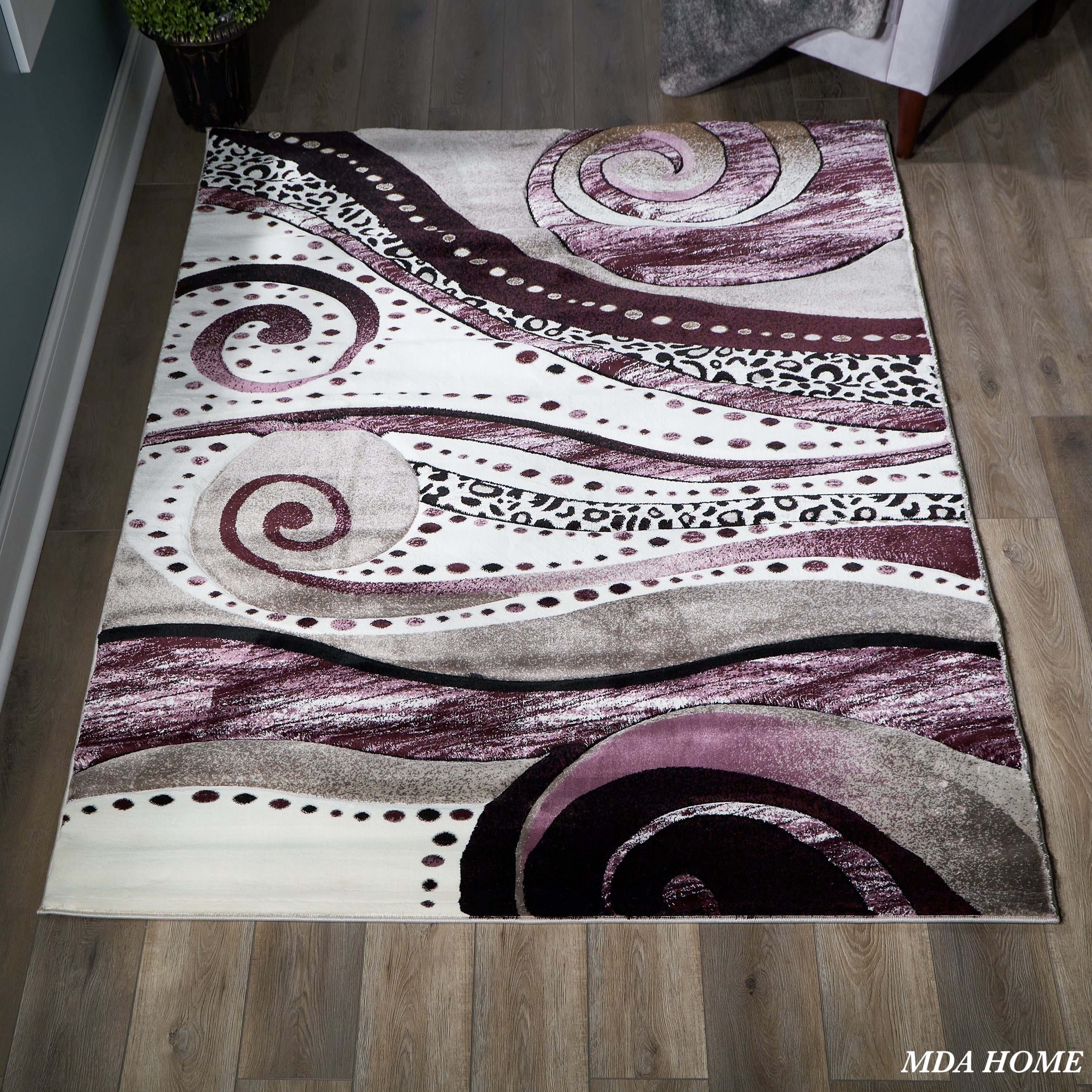 Tapis Rhodes Collection Abstract Swirl