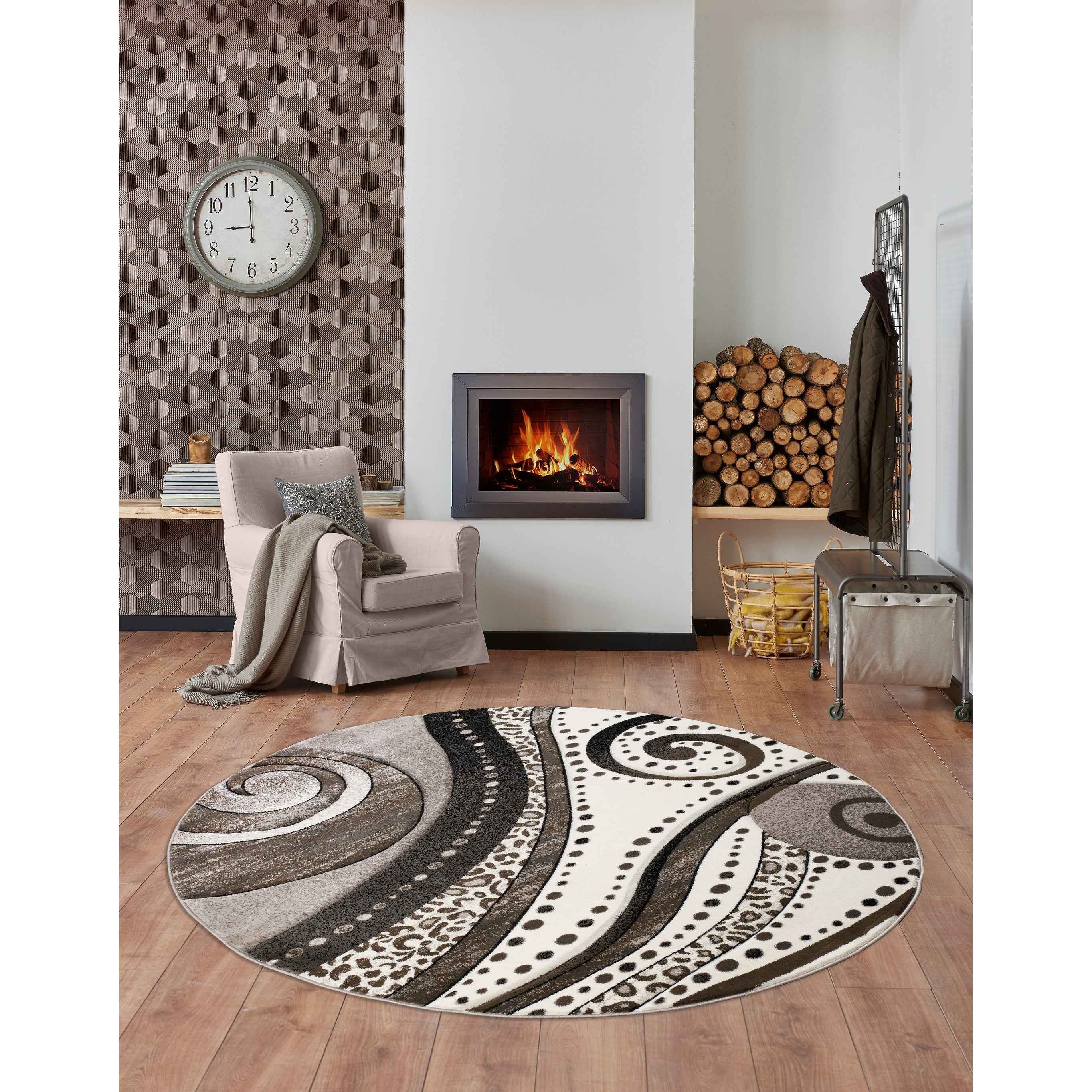 Tapis Rhodes Collection Abstract Swirl