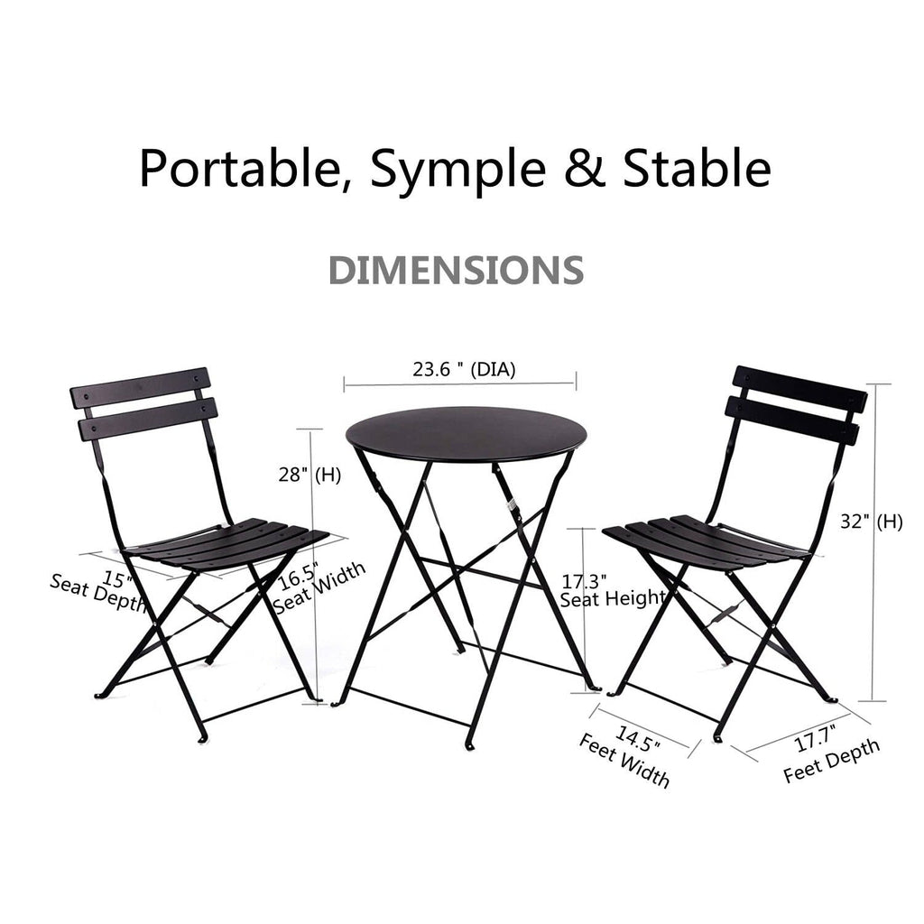 Round 2 Person - 23.6 Long Bistro Set