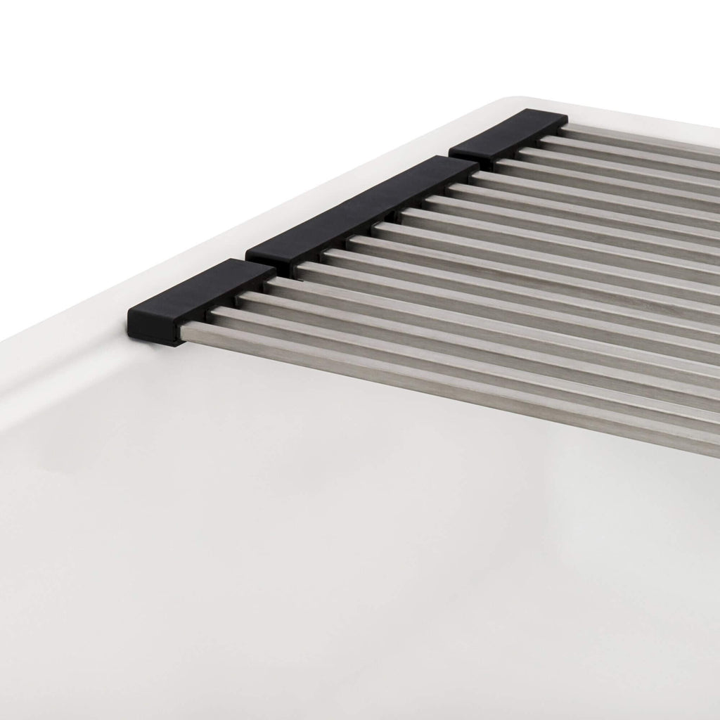 Évier de buanderie sous plan Ruvati epiRock Workstation 25 pouces, blanc chaud - RVG2321WB