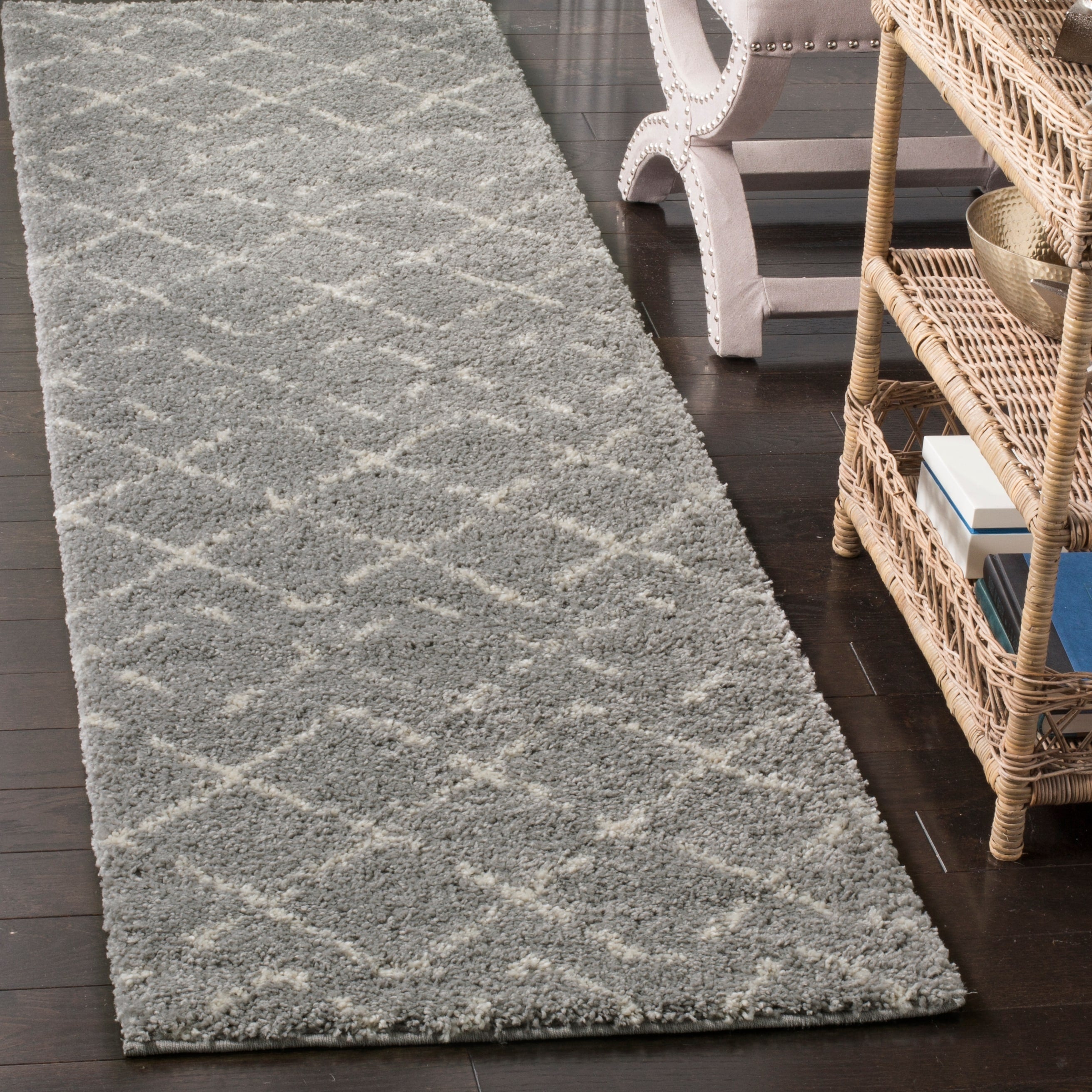 Tapis SAFAVIEH Arizona Shag Ghinwa de 3 cm d'épaisseur