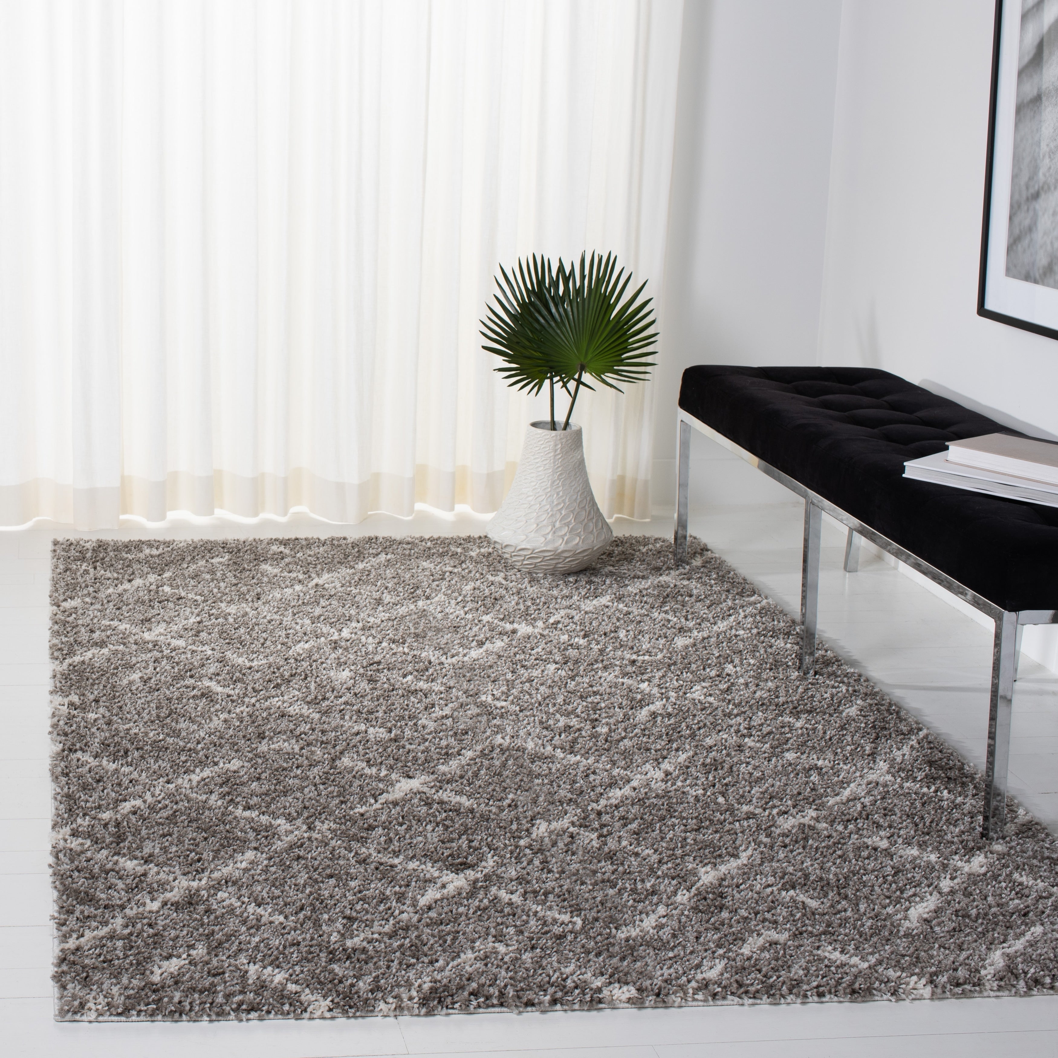 Tapis SAFAVIEH Arizona Shag Ghinwa de 3 cm d'épaisseur