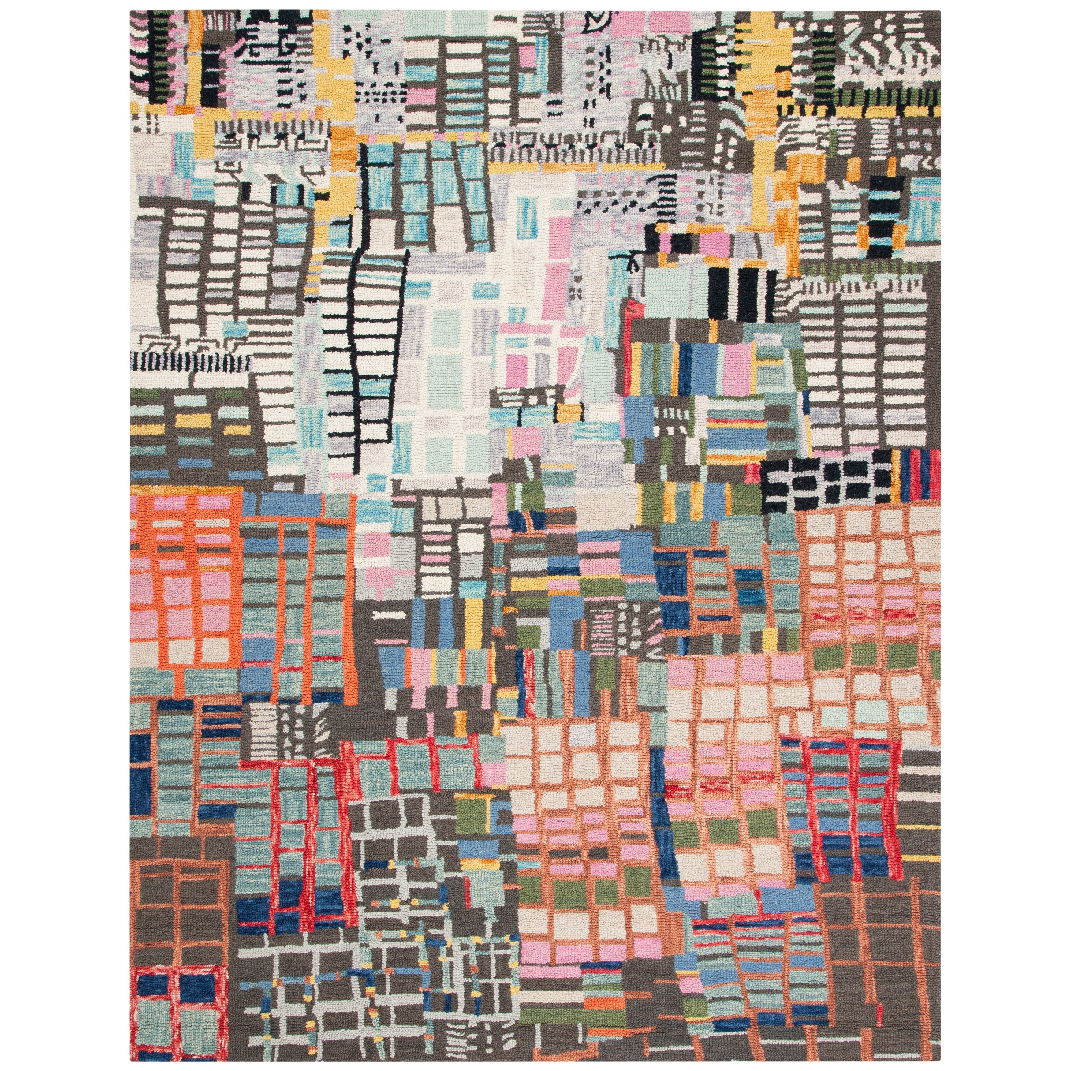 Tapis en laine abstrait bohème Aspen Anemone SAFAVIEH