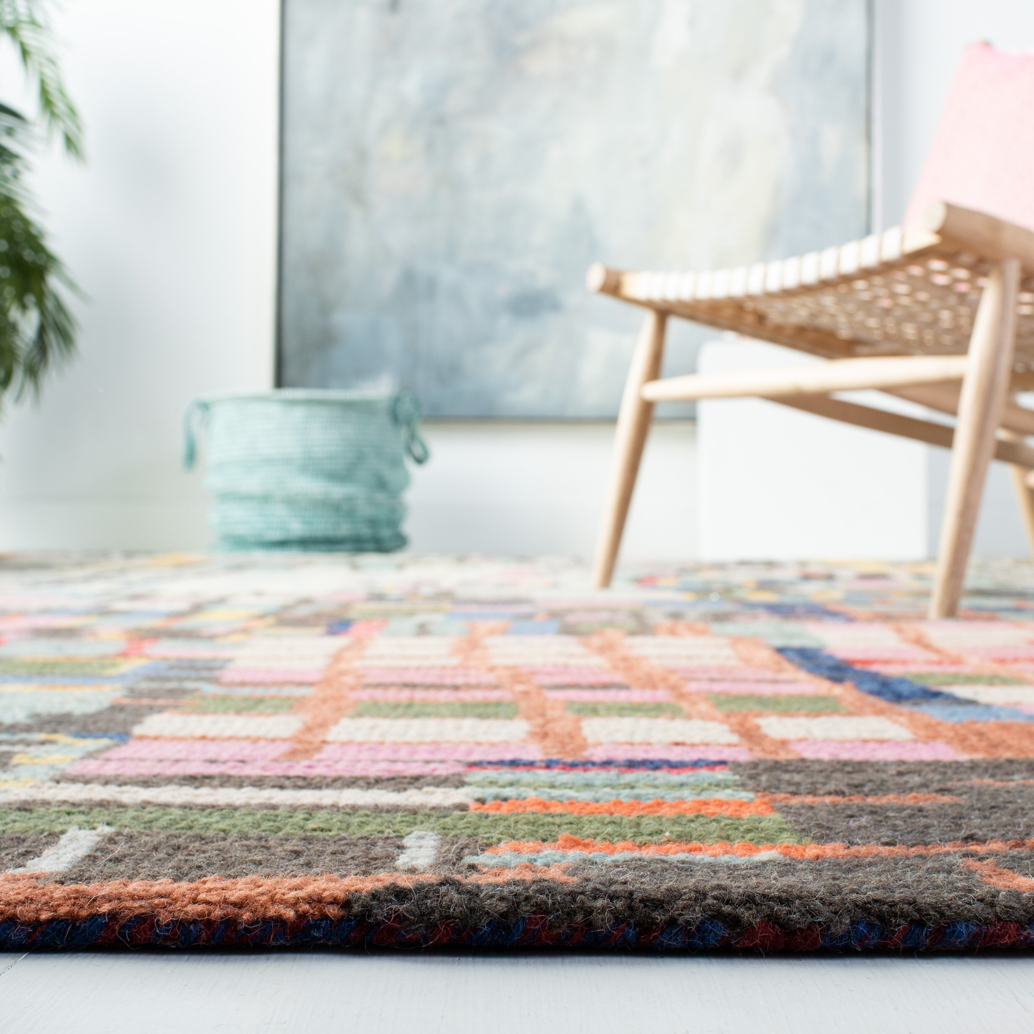 Tapis en laine abstrait bohème Aspen Anemone SAFAVIEH