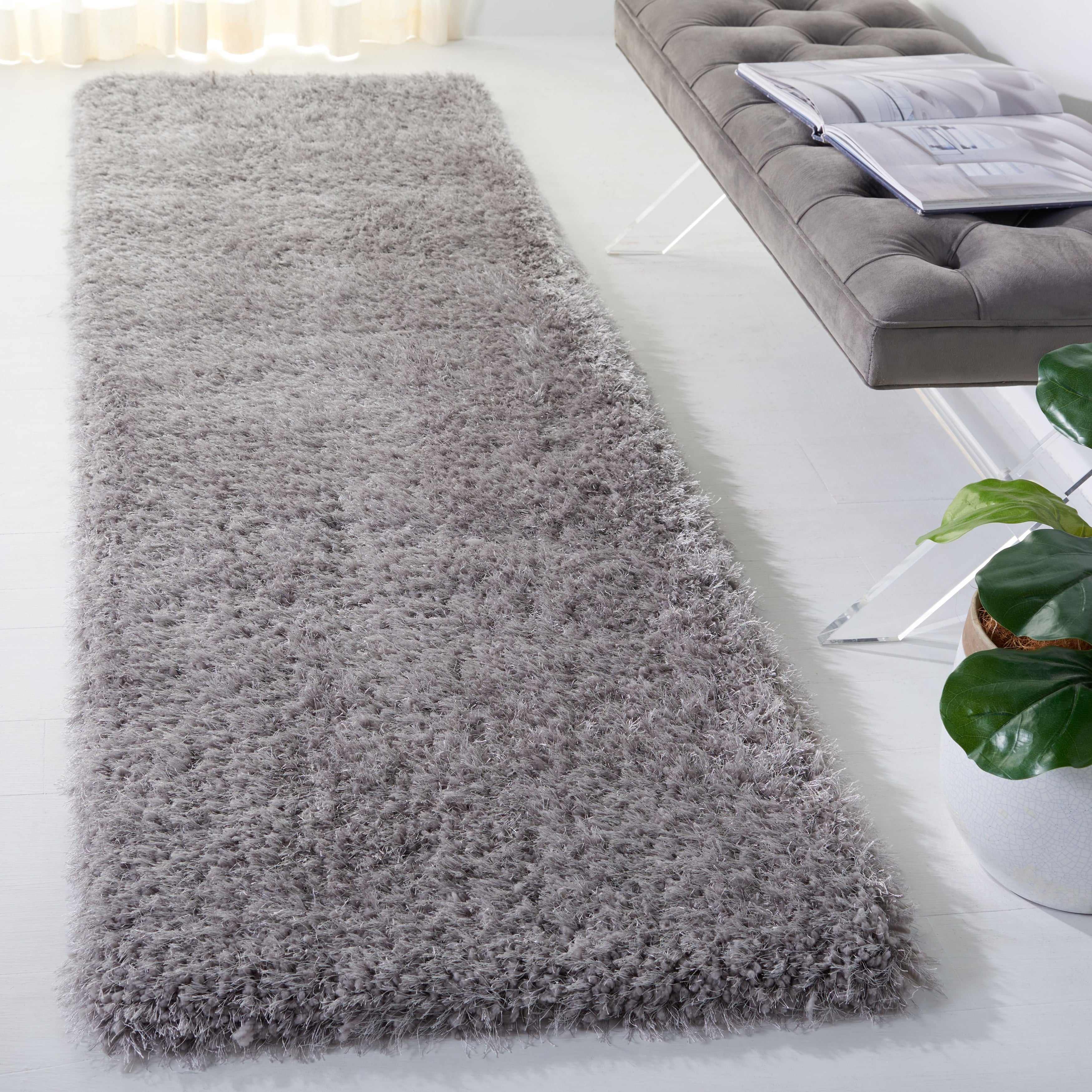 Tapis SAFAVIEH Bahija Rudina Luxe Shaggy de 7,6 cm d'épaisseur