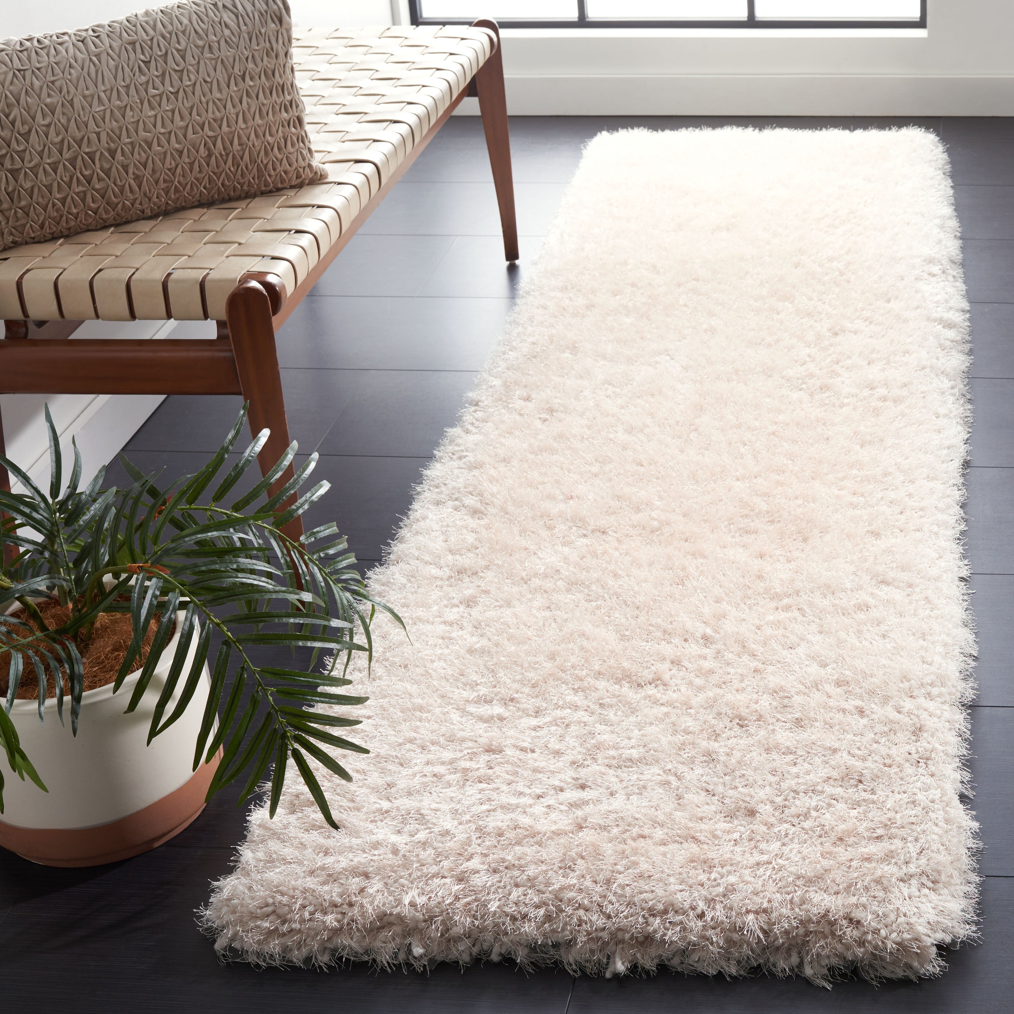 Tapis SAFAVIEH Bahija Rudina Luxe Shaggy de 7,6 cm d'épaisseur
