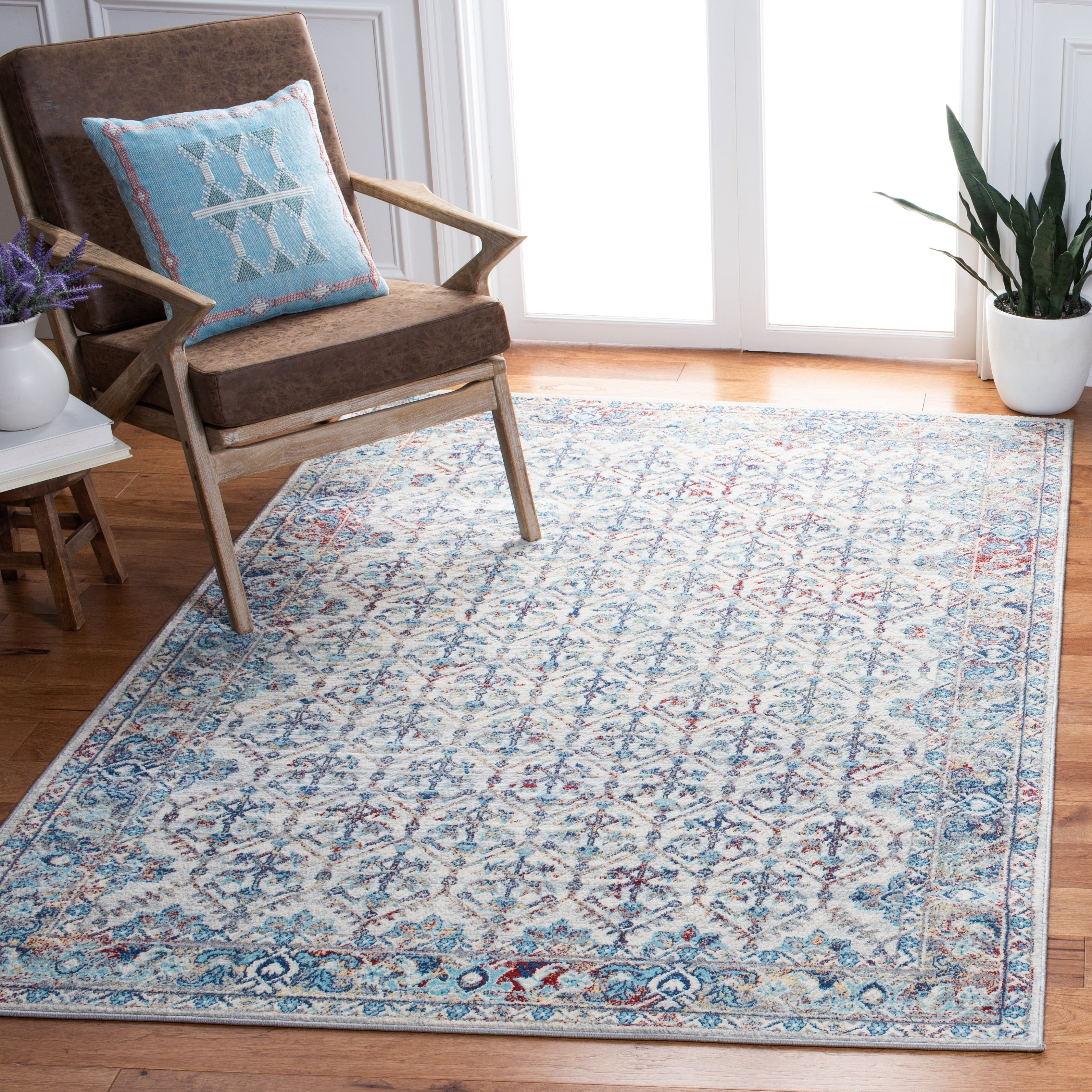 Tapis SAFAVIEH Brentwood Paunica à motif damassé oriental et treillis