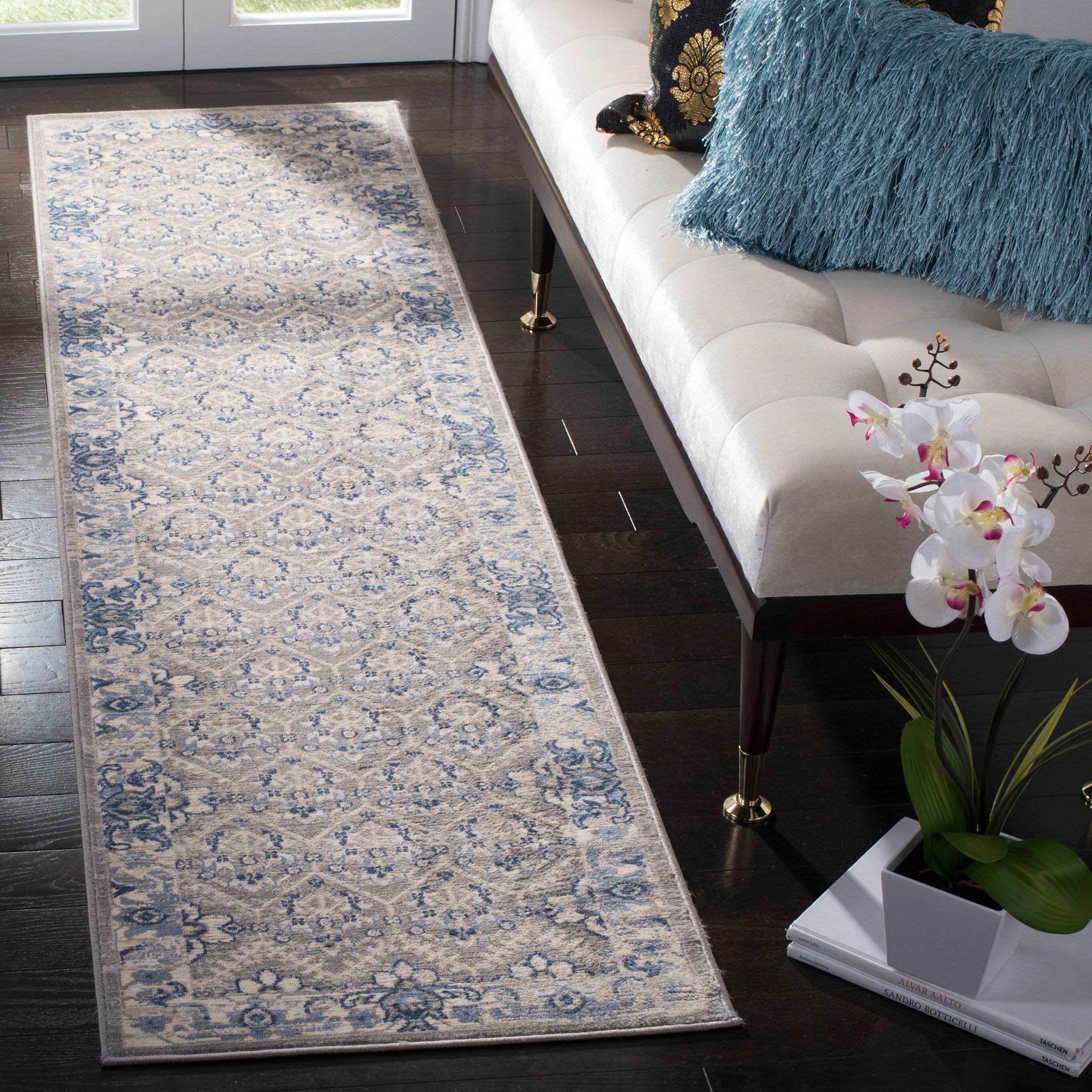 Tapis SAFAVIEH Brentwood Paunica à motif damassé oriental et treillis