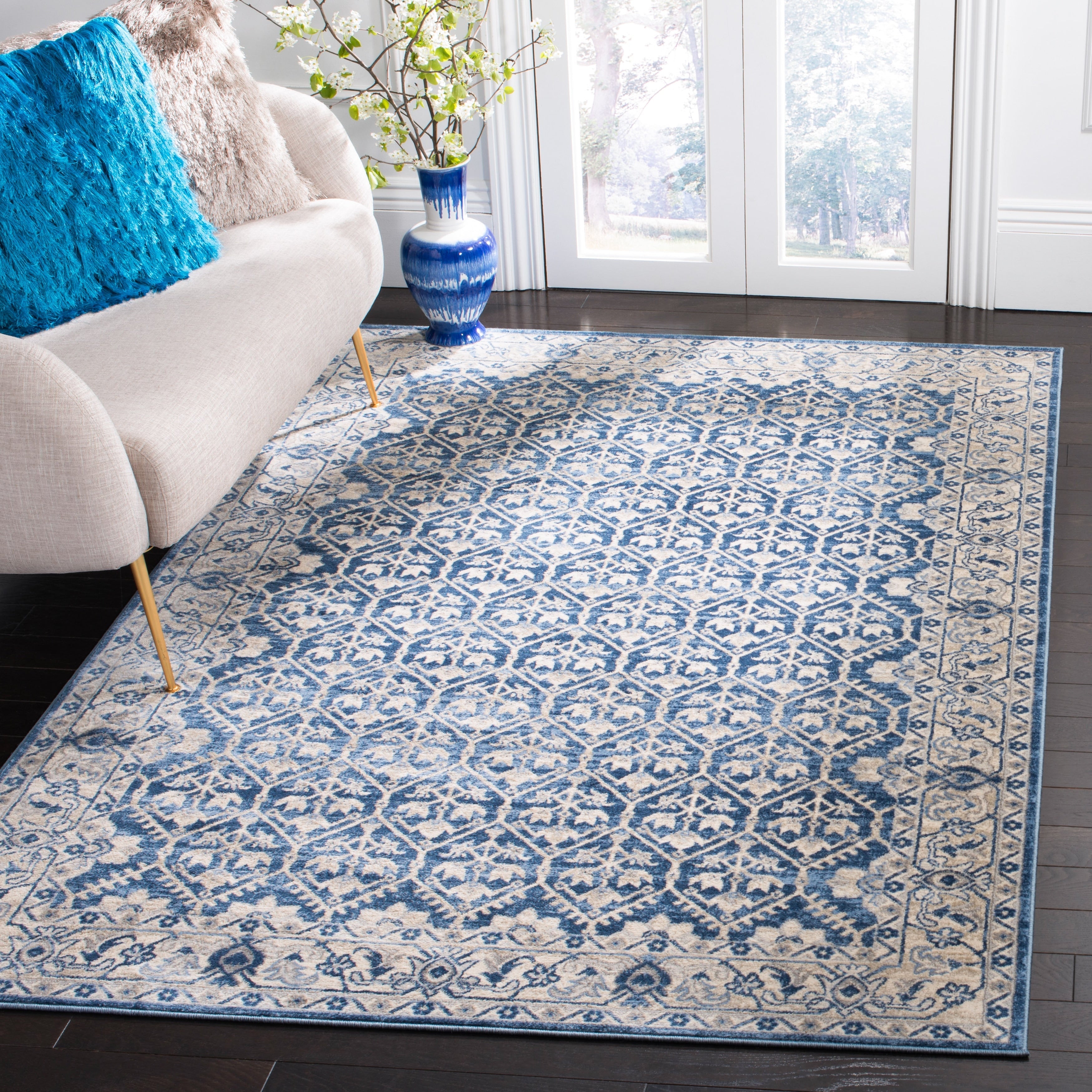 Tapis SAFAVIEH Brentwood Paunica à motif damassé oriental et treillis
