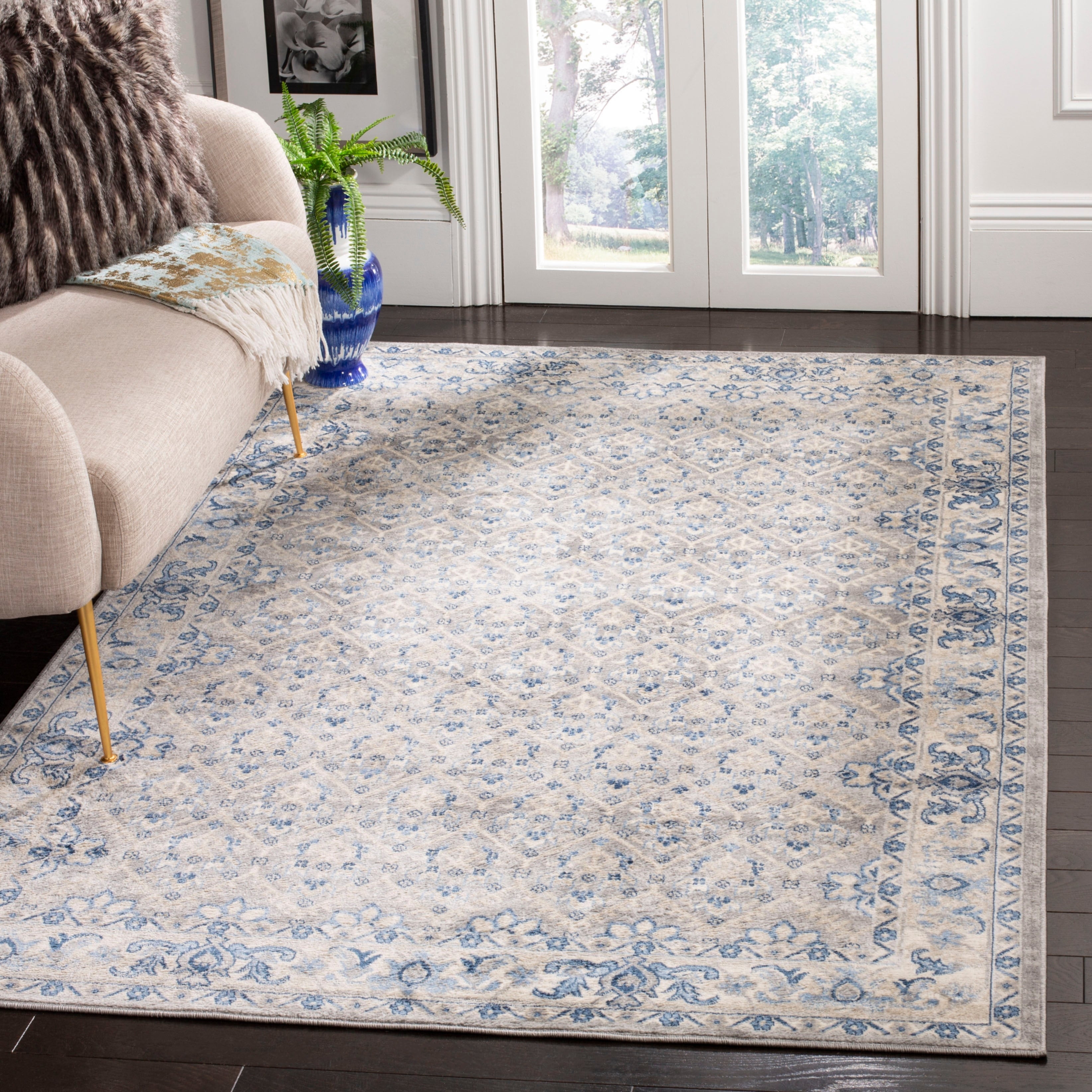 Tapis SAFAVIEH Brentwood Paunica à motif damassé oriental et treillis