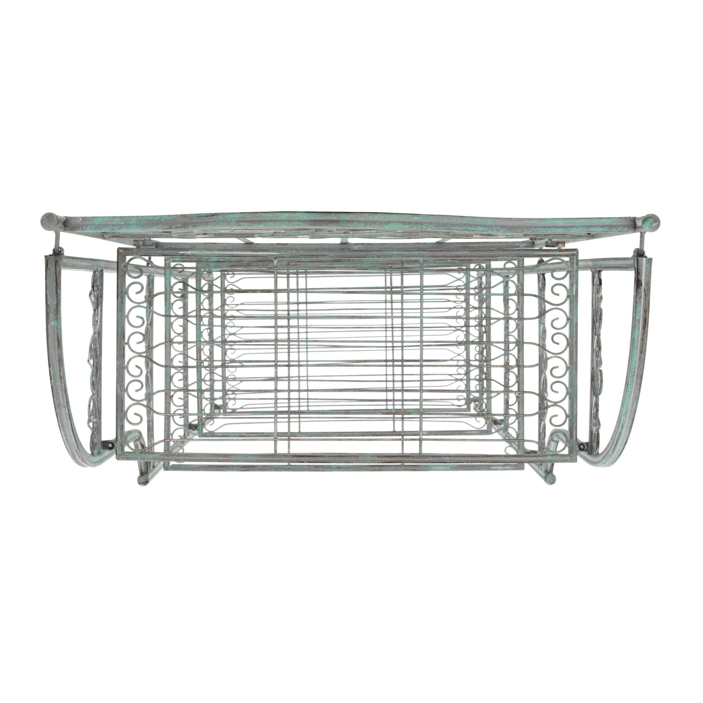 Étagère de boulangerie d'extérieur à 4 niveaux en fer forgé victorien SAFAVIEH Bryn - 25 po L x 15 po P x 63 po H - 25L x 15P x 63H