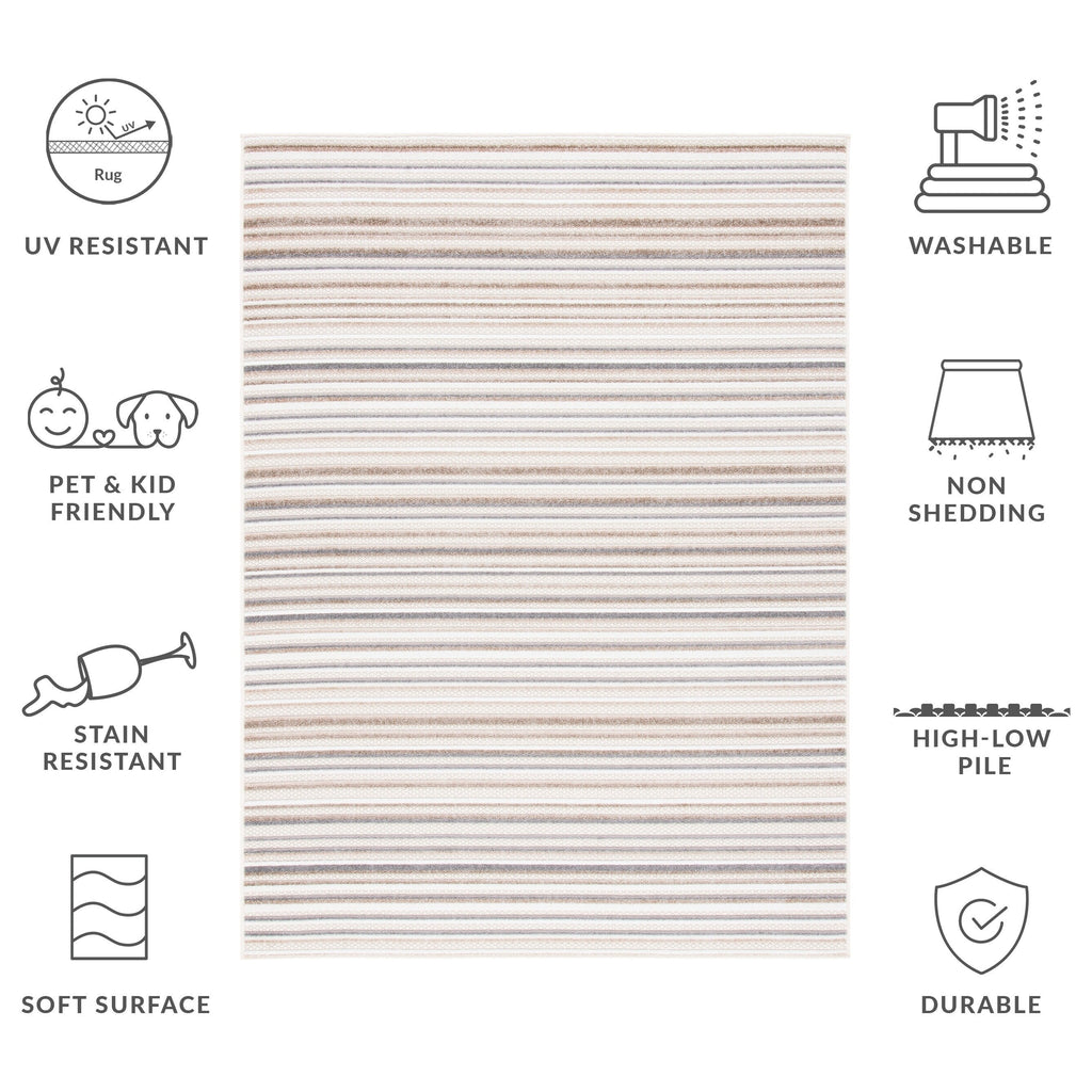 SAFAVIEH Cabana Gafia Indoor/ Outdoor Waterproof Patio Stripe Rug