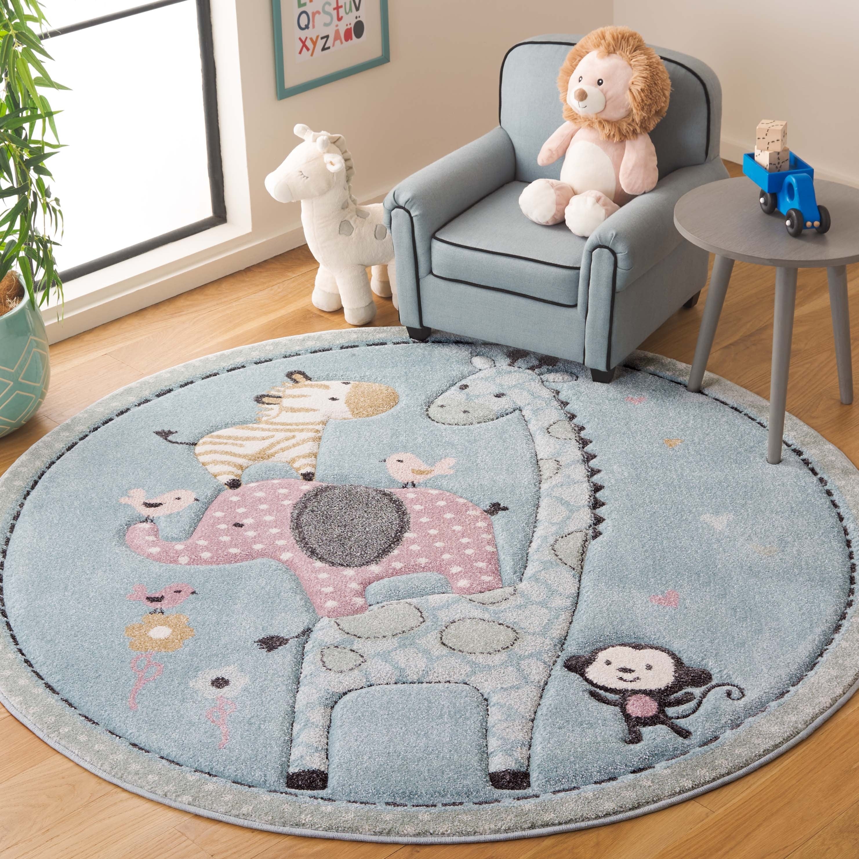 Tapis d'éveil SAFAVIEH Carousel Kids Miharu à motifs animaux