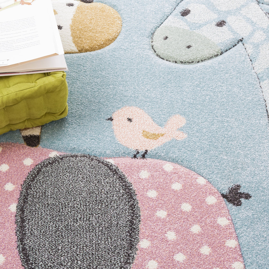 Tapis d'éveil SAFAVIEH Carousel Kids Miharu à motifs animaux