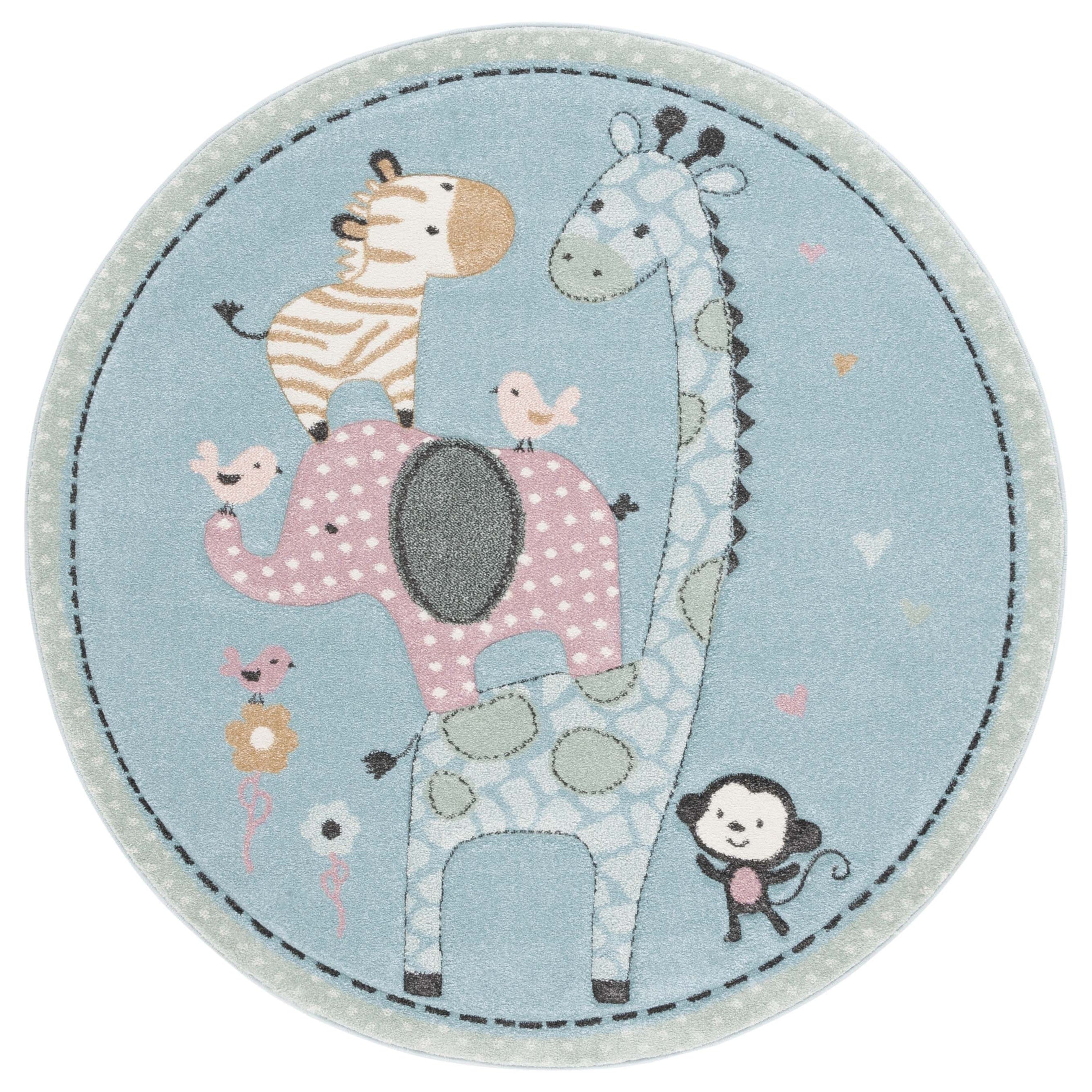 Tapis d'éveil SAFAVIEH Carousel Kids Miharu à motifs animaux