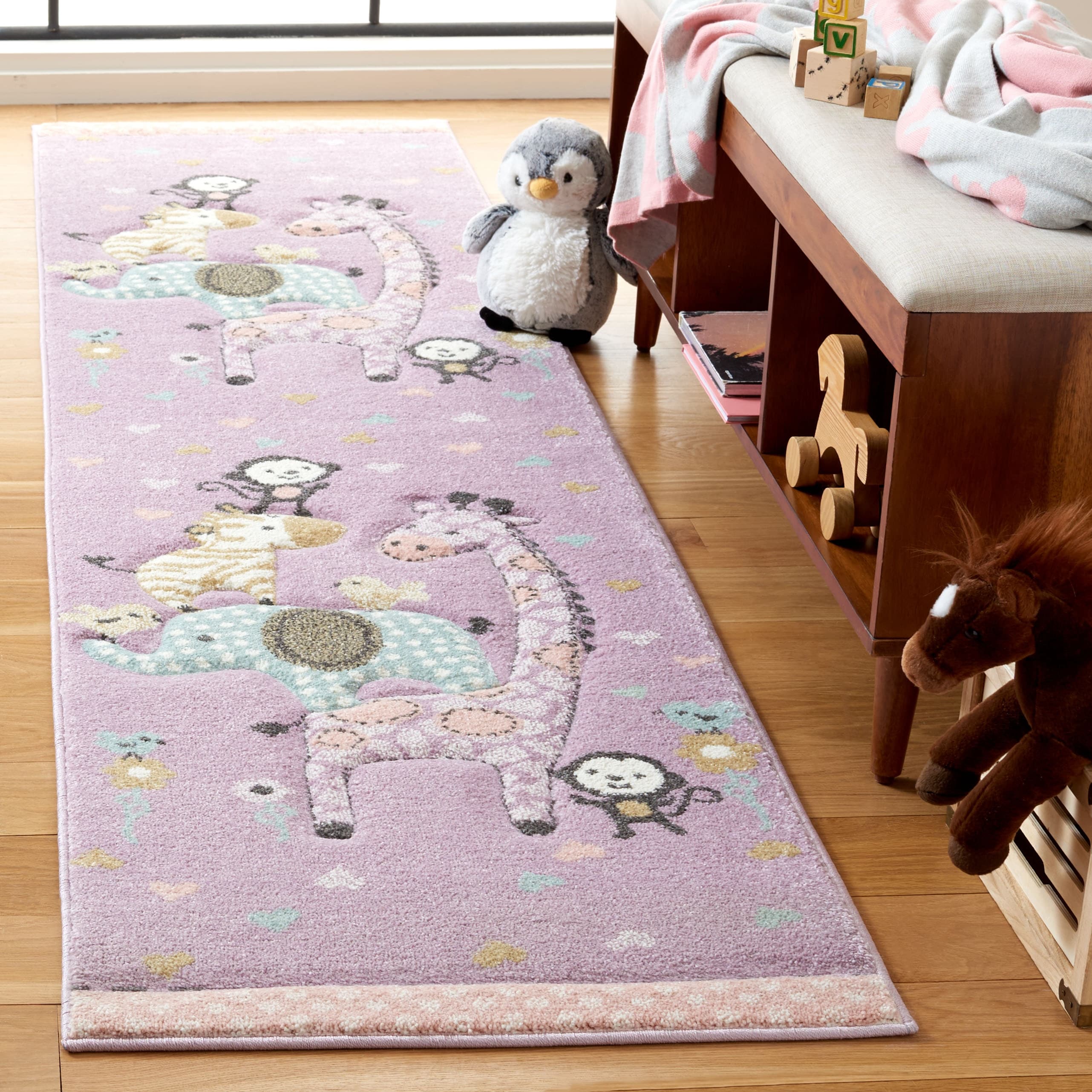 Tapis d'éveil SAFAVIEH Carousel Kids Miharu à motifs animaux