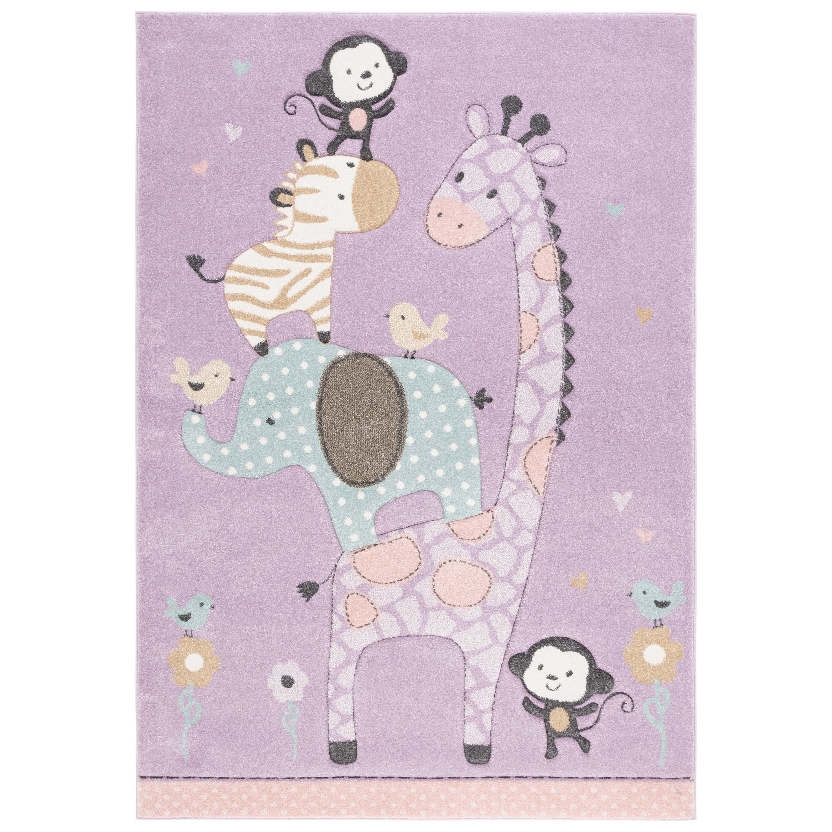 Tapis d'éveil SAFAVIEH Carousel Kids Miharu à motifs animaux