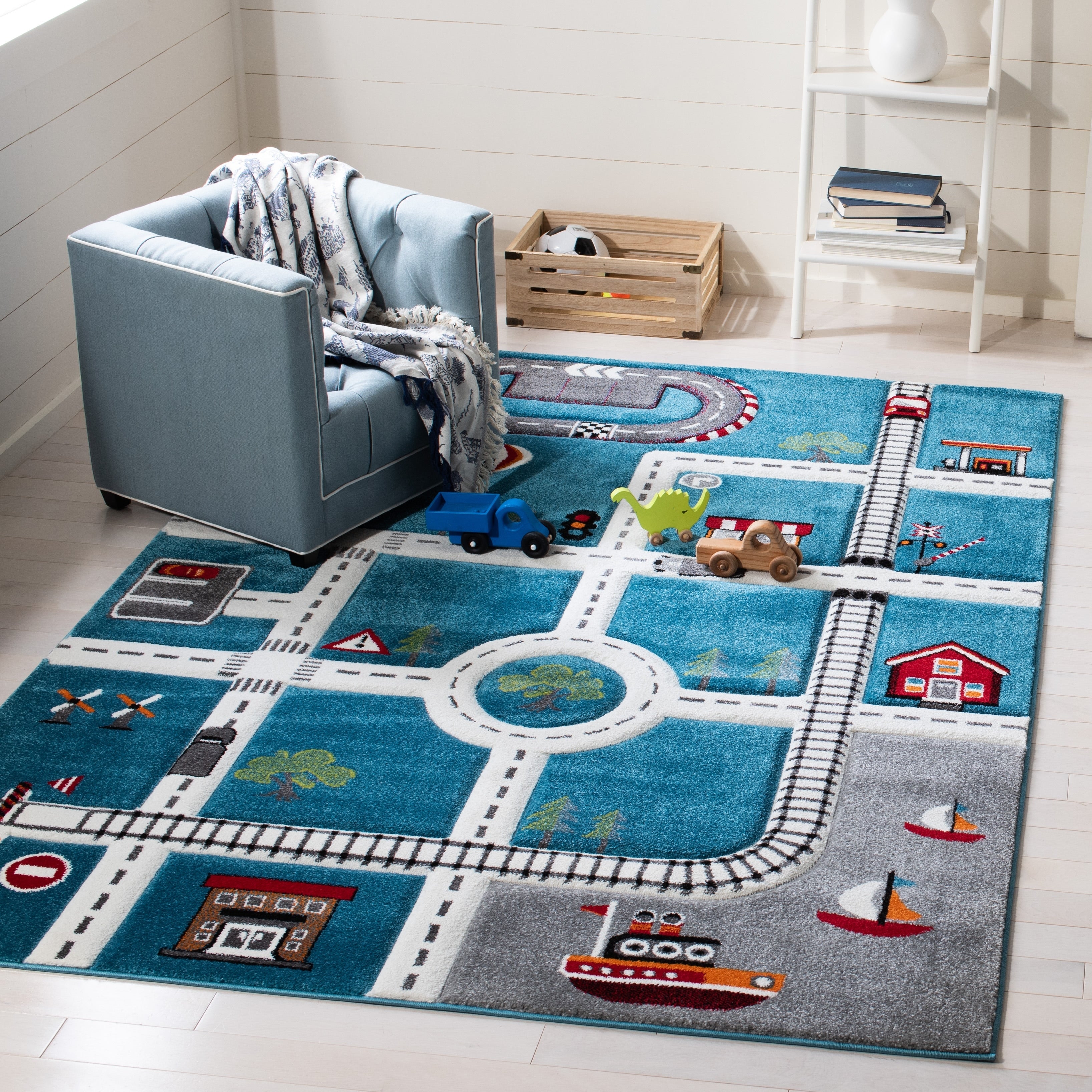 Tapis de route pour enfants SAFAVIEH Carousel Kids Riemy Neighborhood