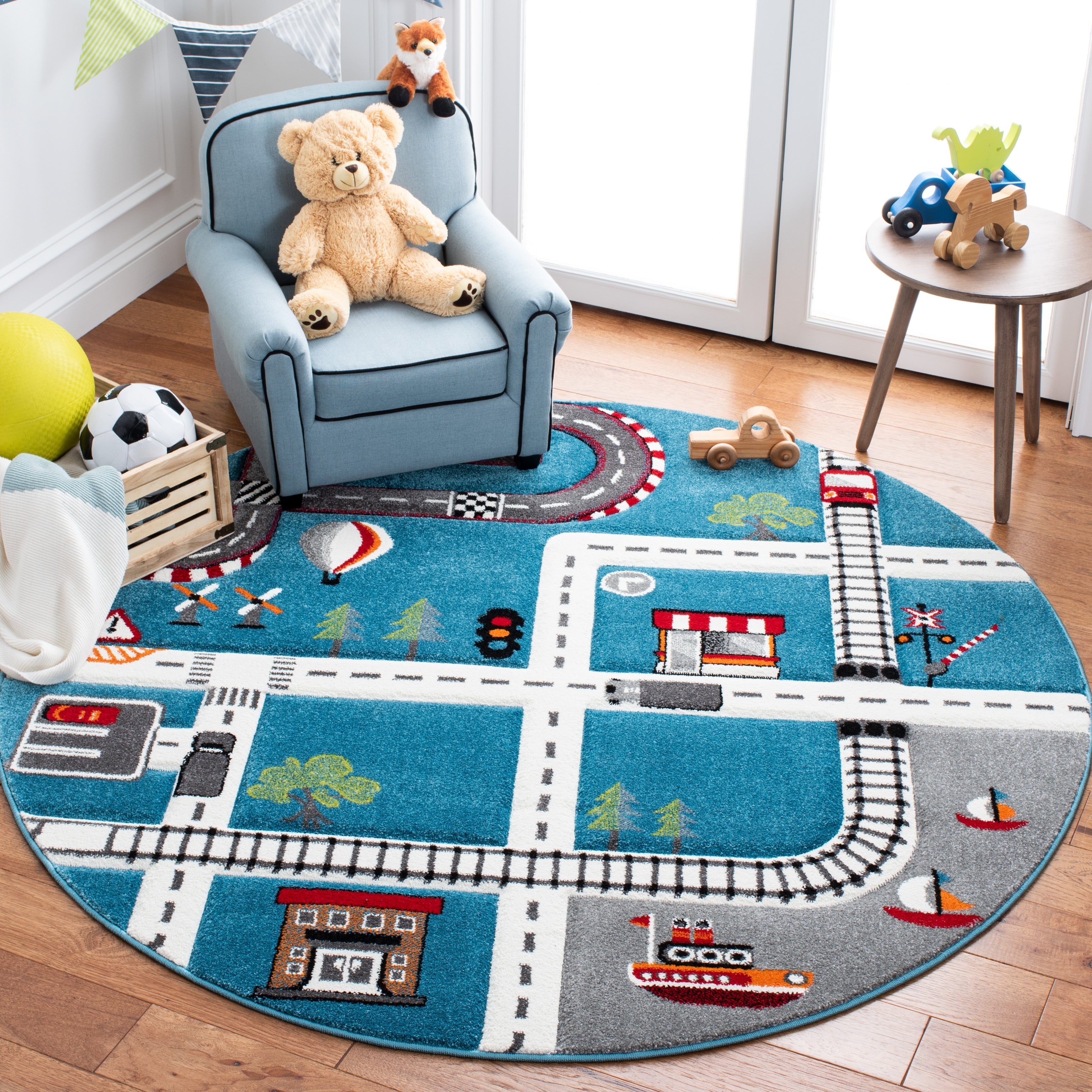 Tapis de route pour enfants SAFAVIEH Carousel Kids Riemy Neighborhood