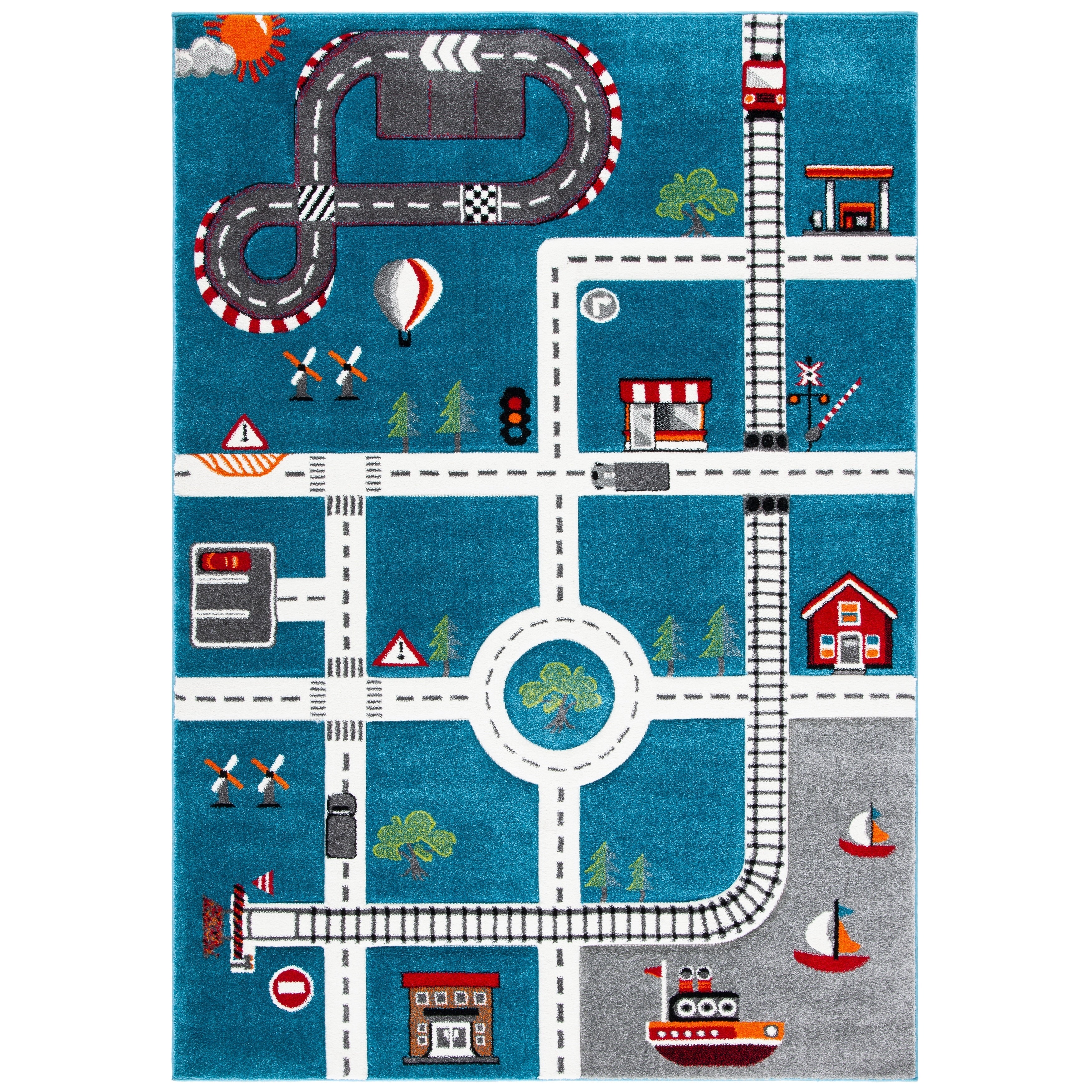 Tapis de route pour enfants SAFAVIEH Carousel Kids Riemy Neighborhood