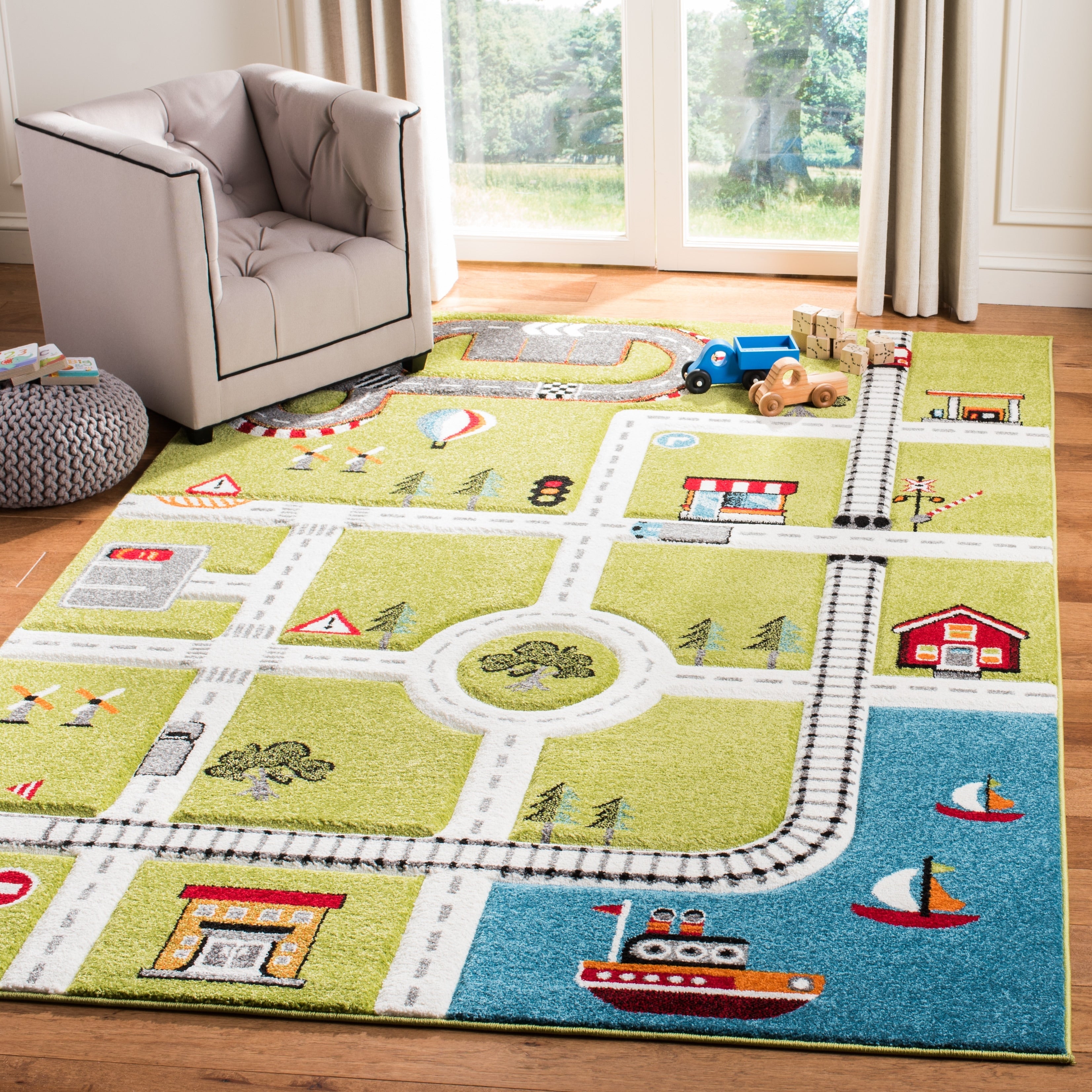 Tapis de route pour enfants SAFAVIEH Carousel Kids Riemy Neighborhood