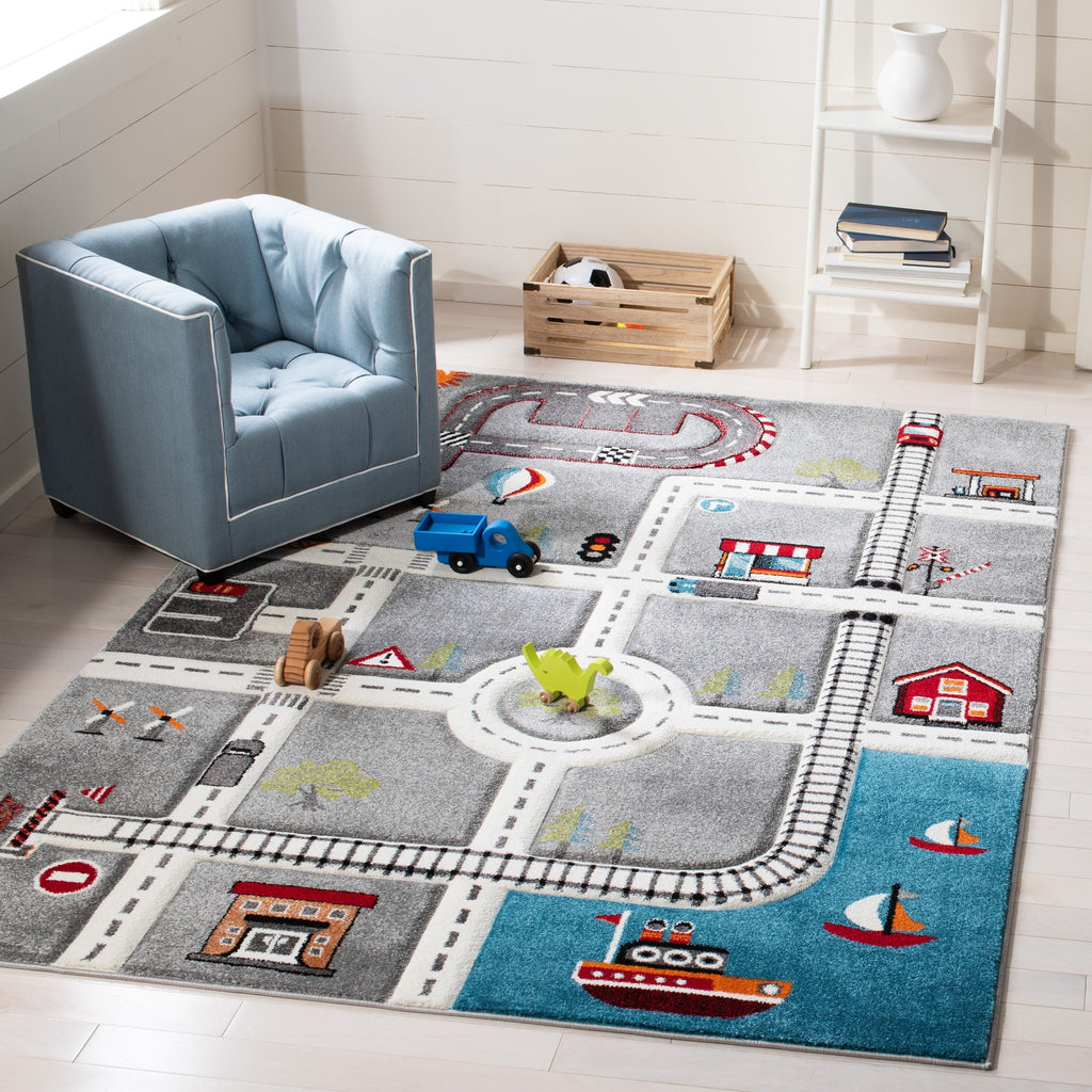 Tapis de route pour enfants SAFAVIEH Carousel Kids Riemy Neighborhood