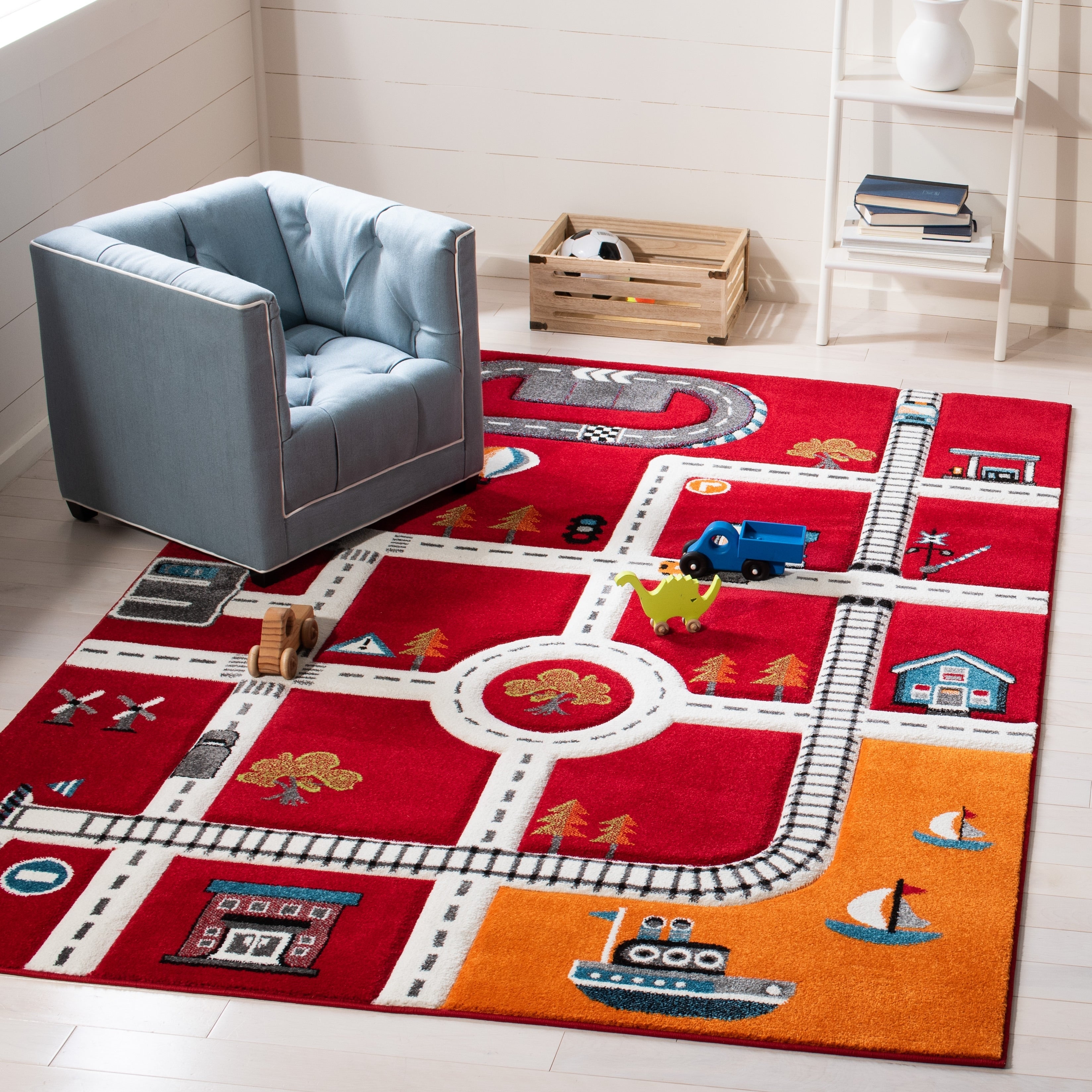 Tapis de route pour enfants SAFAVIEH Carousel Kids Riemy Neighborhood