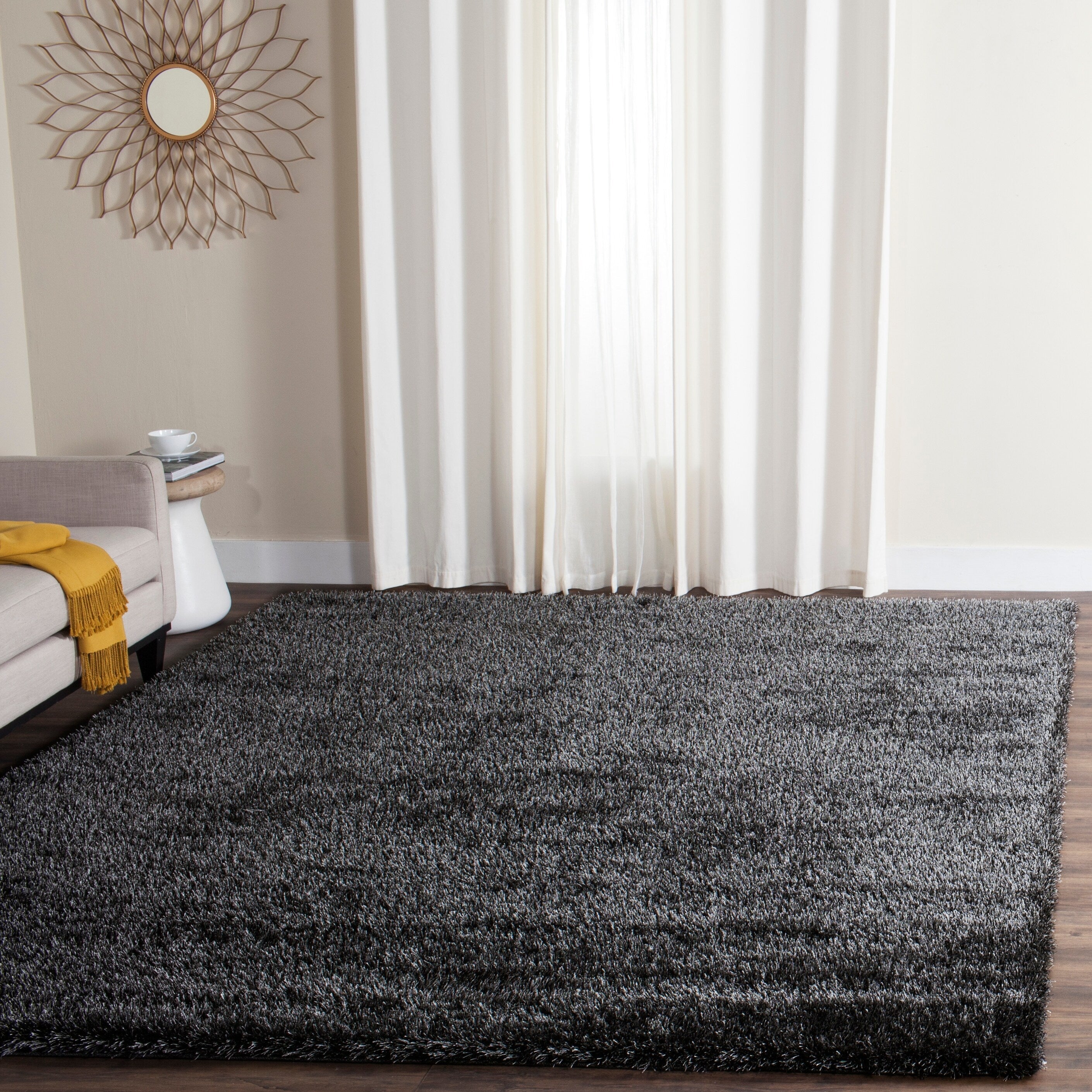 Tapis SAFAVIEH Charlotte Shag Truc uni de 5 cm d'épaisseur