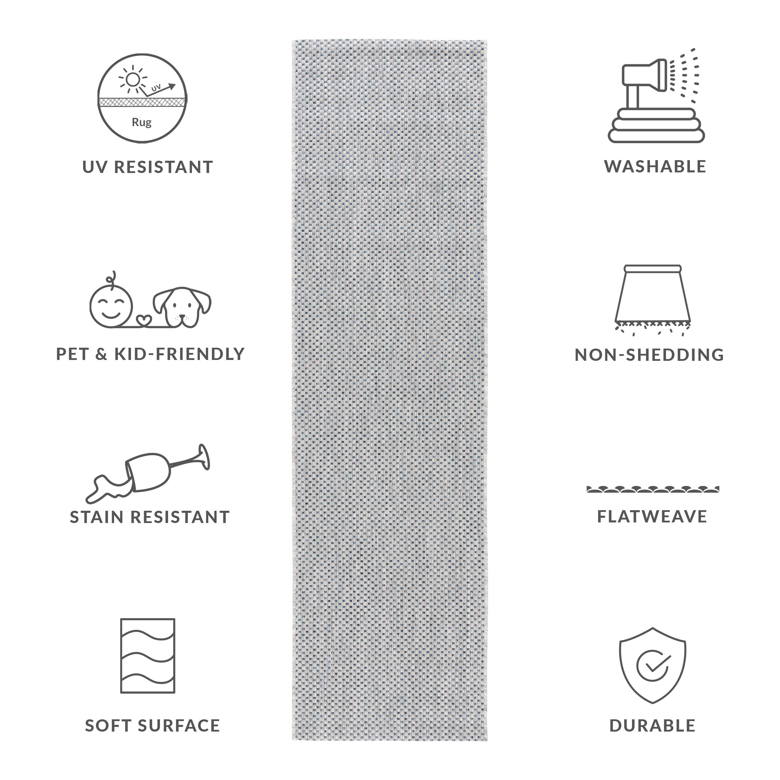 SAFAVIEH Courtyard Begajeta Indoor/Outdoor Waterproof Patio Backyard Rug.