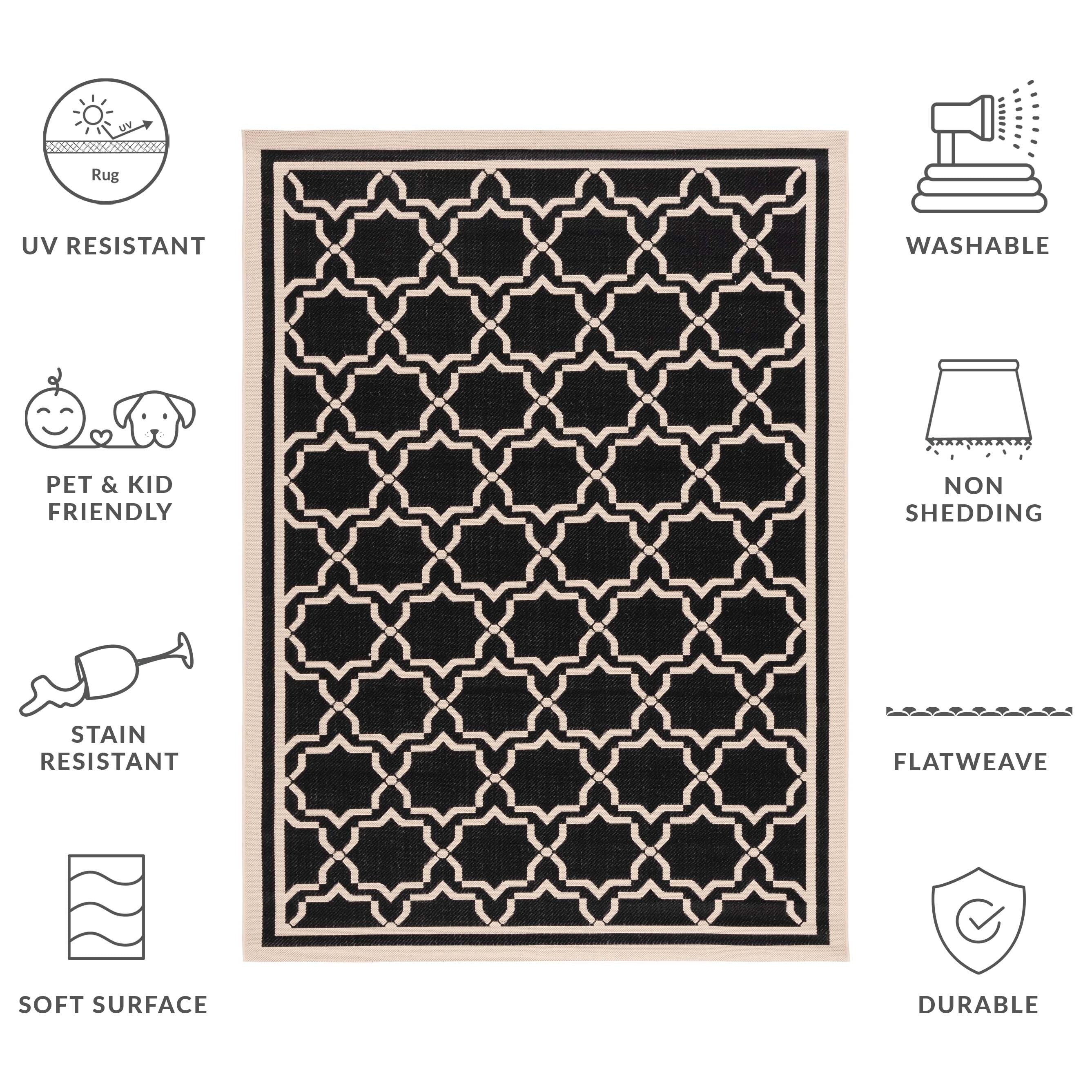 SAFAVIEH Courtyard Gulsin Indoor/ Outdoor Waterproof Patio Backyard Rug