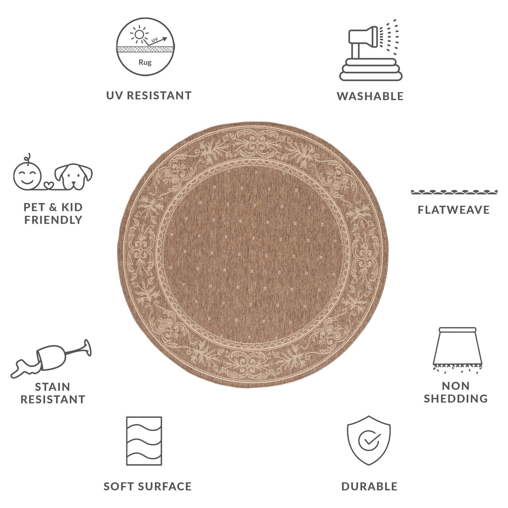 SAFAVIEH Courtyard Hendrina Indoor/ Outdoor Waterproof Patio Backyard Rug