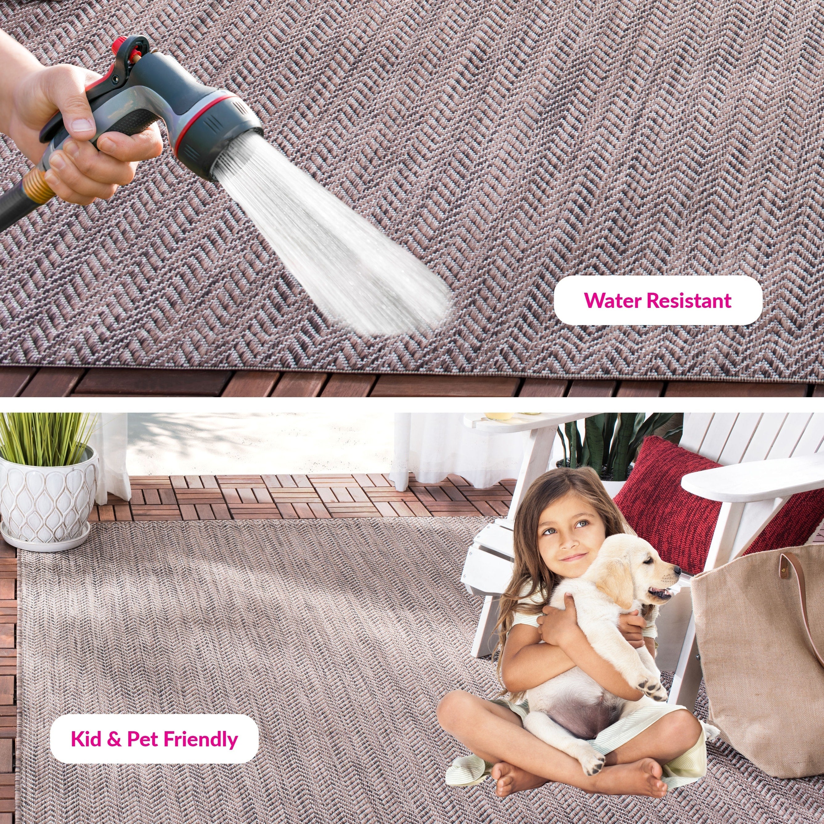 SAFAVIEH Courtyard Ilmur Indoor/ Outdoor Waterproof Patio Backyard Rug