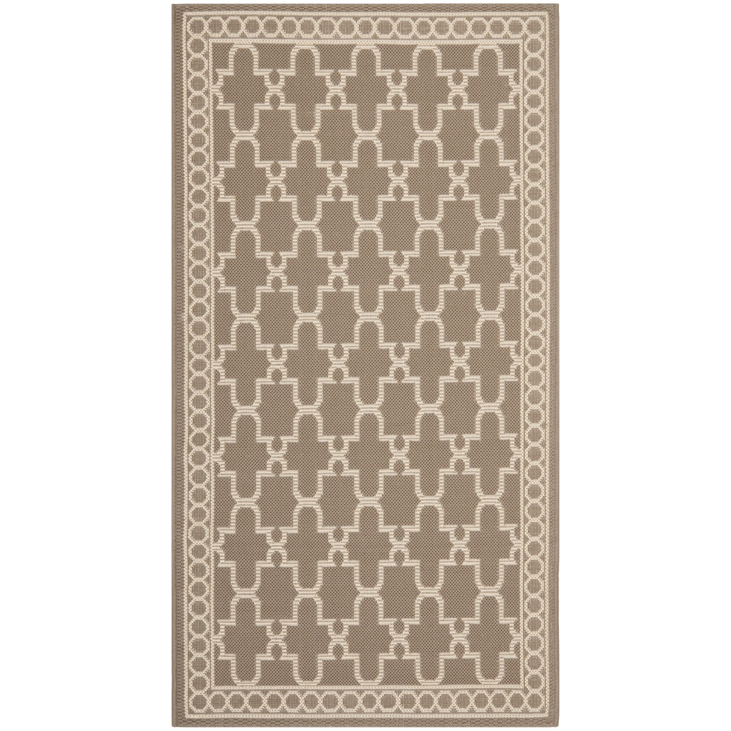 SAFAVIEH Courtyard Janell Trellis Indoor/ Outdoor Waterproof Patio Backyard Rug