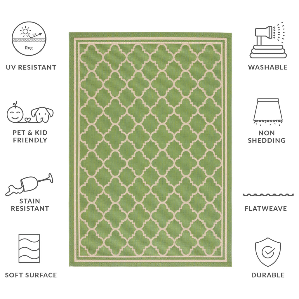 SAFAVIEH Courtyard Kristelle Indoor/ Outdoor Waterproof Patio Backyard Rug