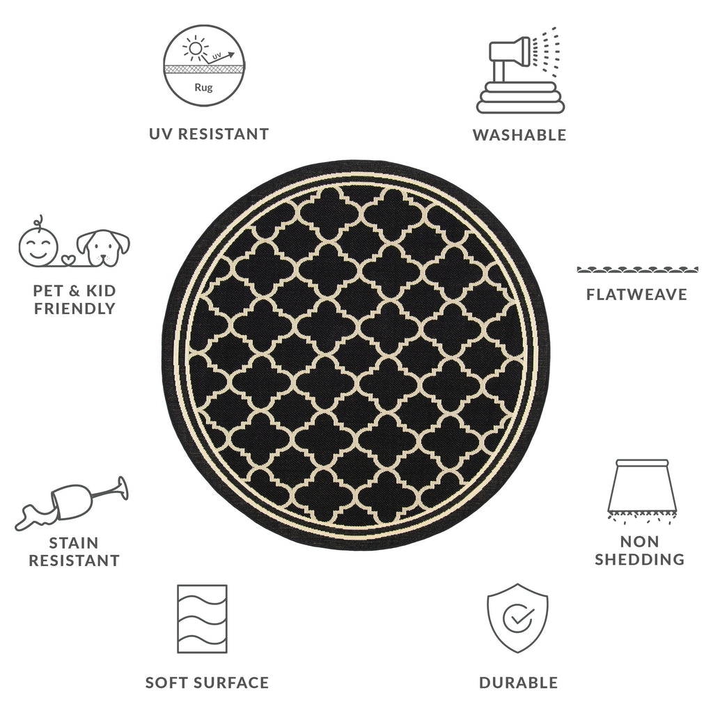 SAFAVIEH Courtyard Kristelle Indoor/ Outdoor Waterproof Patio Backyard Rug