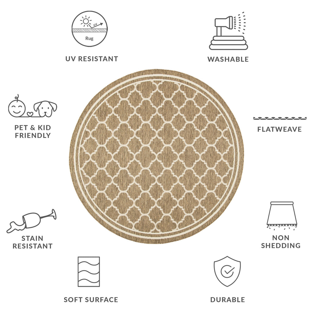 SAFAVIEH Courtyard Kristelle Indoor/ Outdoor Waterproof Patio Backyard Rug