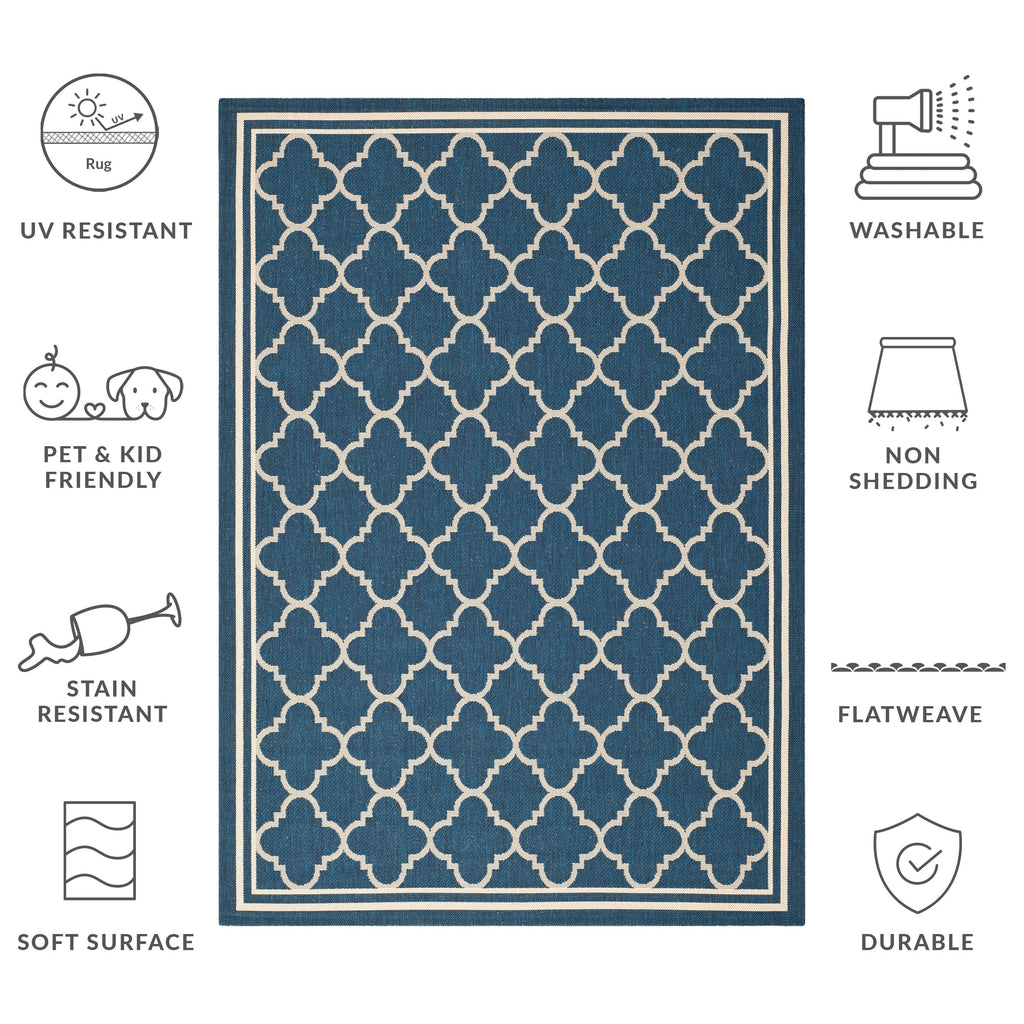 SAFAVIEH Courtyard Kristelle Indoor/ Outdoor Waterproof Patio Backyard Rug