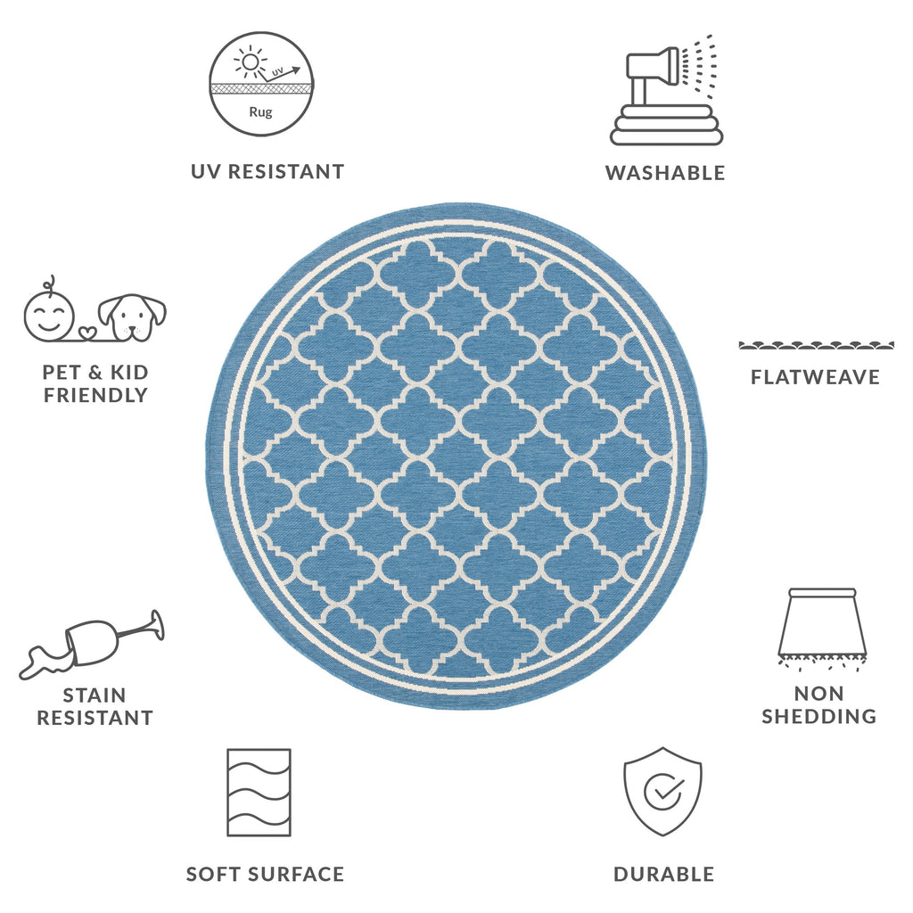 SAFAVIEH Courtyard Kristelle Indoor/ Outdoor Waterproof Patio Backyard Rug