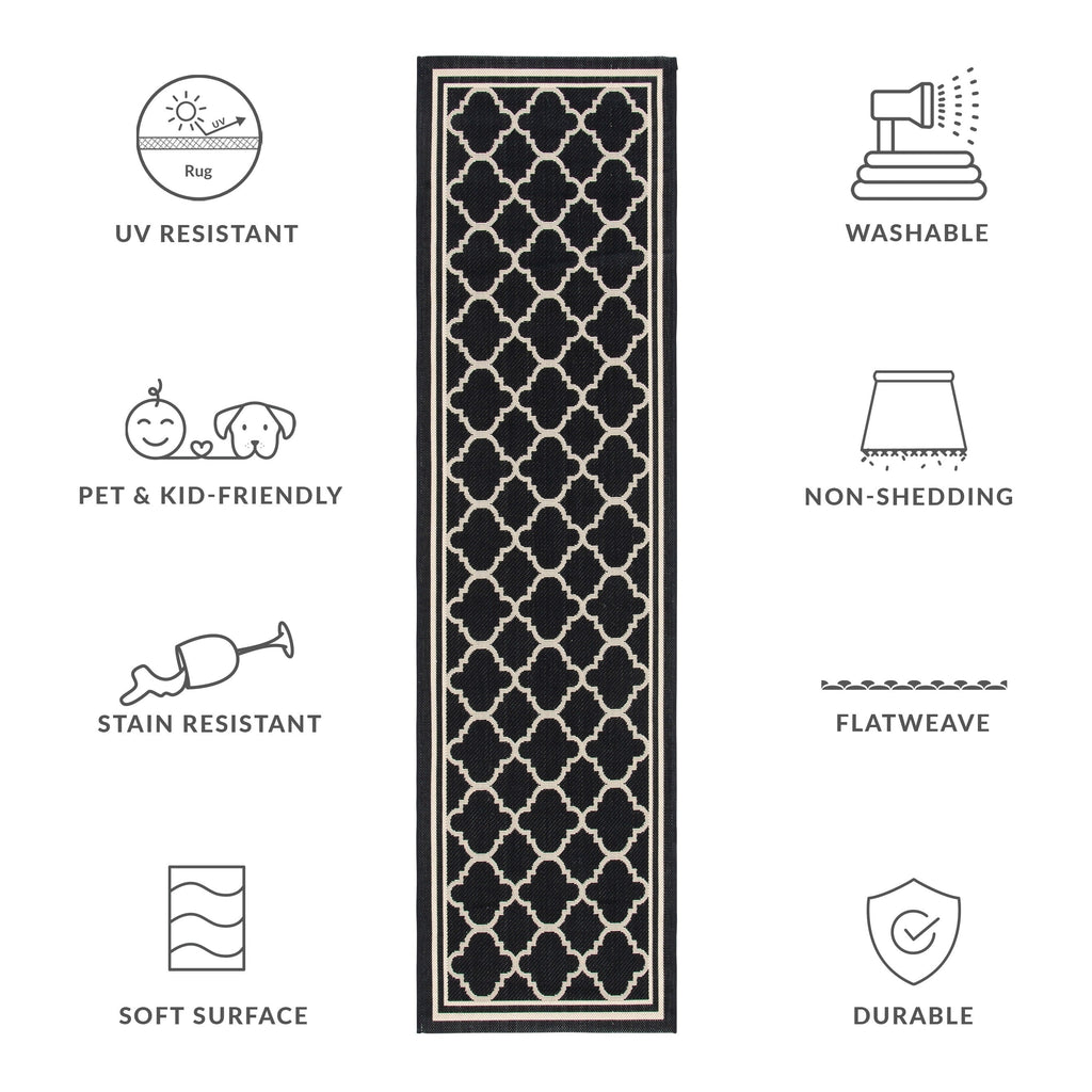 SAFAVIEH Courtyard Kristelle Indoor/ Outdoor Waterproof Patio Backyard Rug