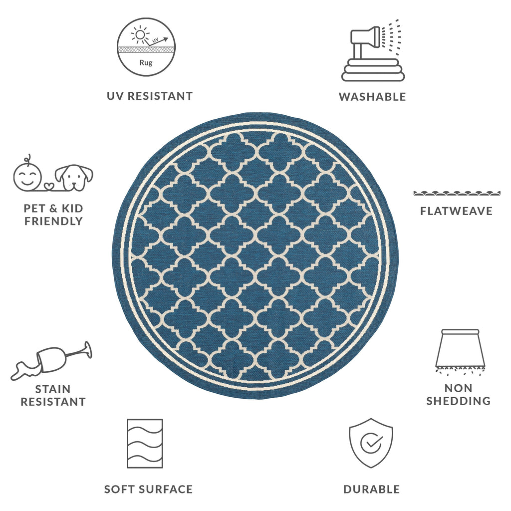 SAFAVIEH Courtyard Kristelle Indoor/ Outdoor Waterproof Patio Backyard Rug