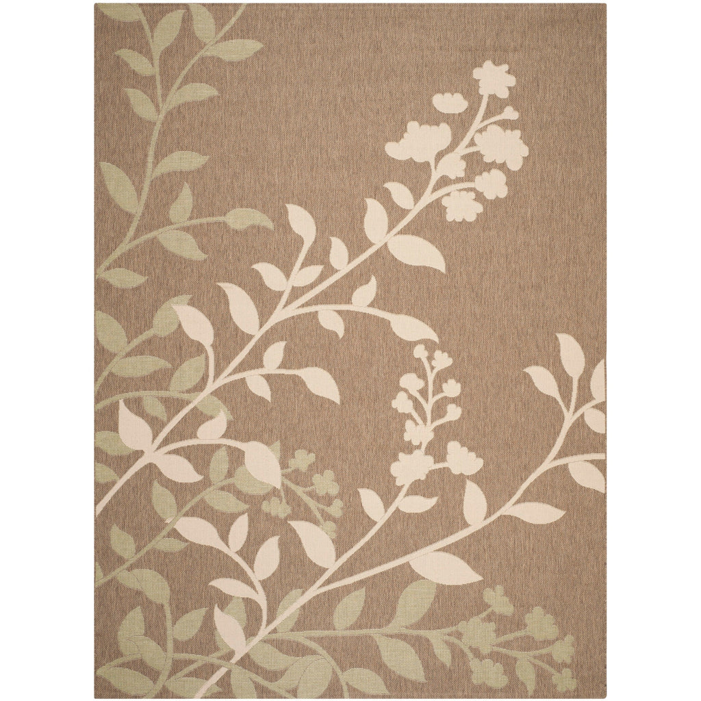 SAFAVIEH Courtyard Luann Botanical Indoor/ Outdoor Waterproof Patio Backyard Rug