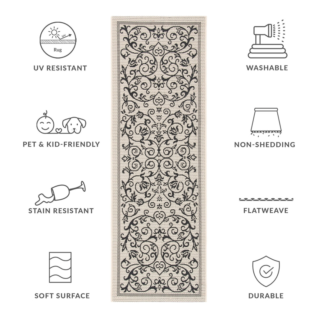 SAFAVIEH Courtyard Miljeta Indoor/ Outdoor Waterproof Patio Backyard Rug