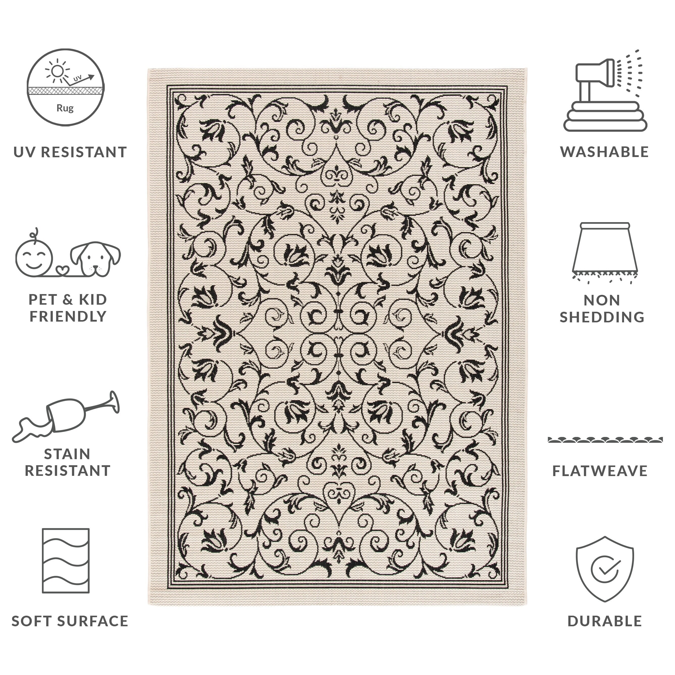 SAFAVIEH Courtyard Miljeta Indoor/ Outdoor Waterproof Patio Backyard Rug