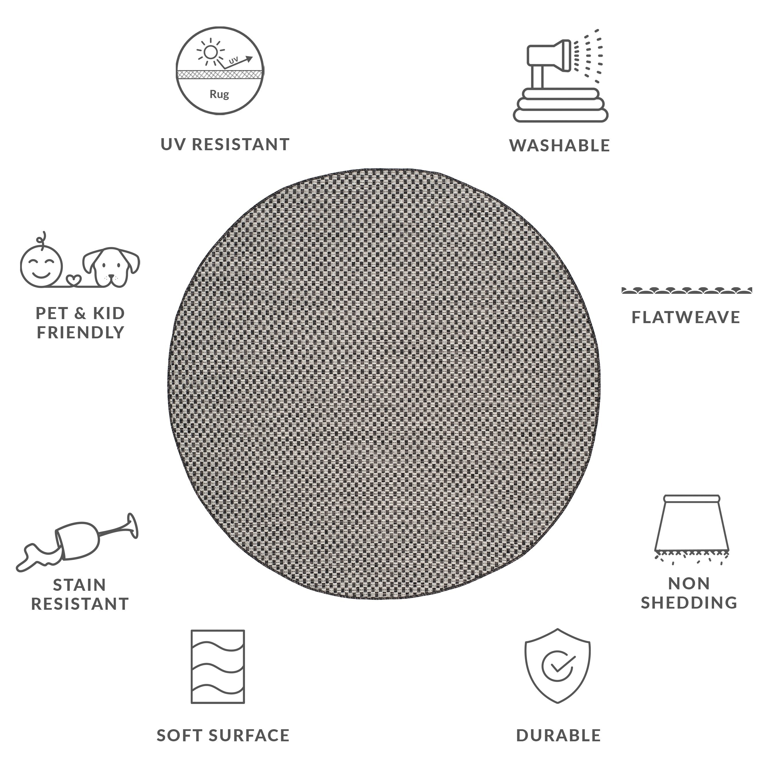 SAFAVIEH Courtyard Ragini Indoor/Outdoor Waterproof Patio Backyard Rug