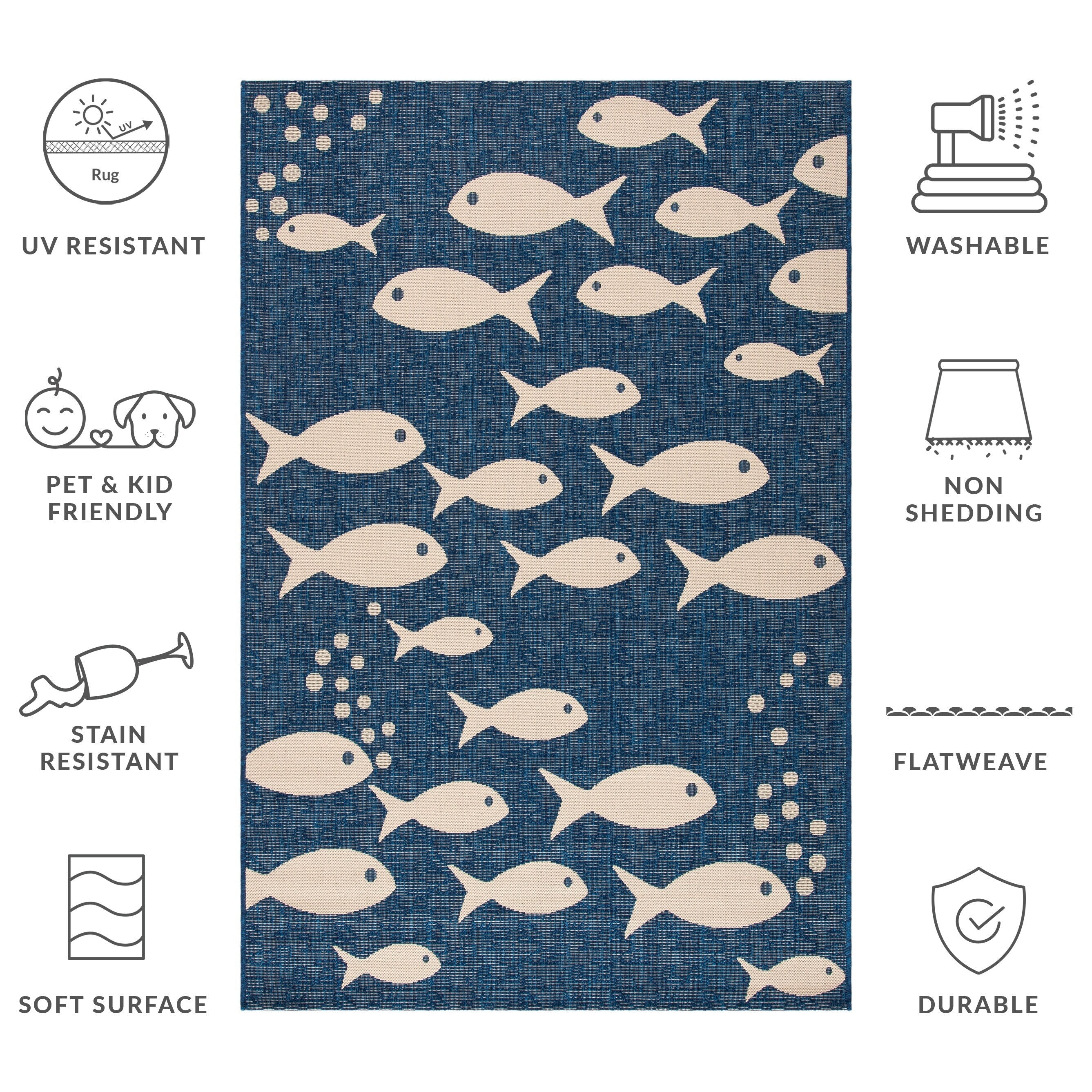 SAFAVIEH Courtyard Ragne Indoor/ Outdoor Waterproof Patio Backyard Rug