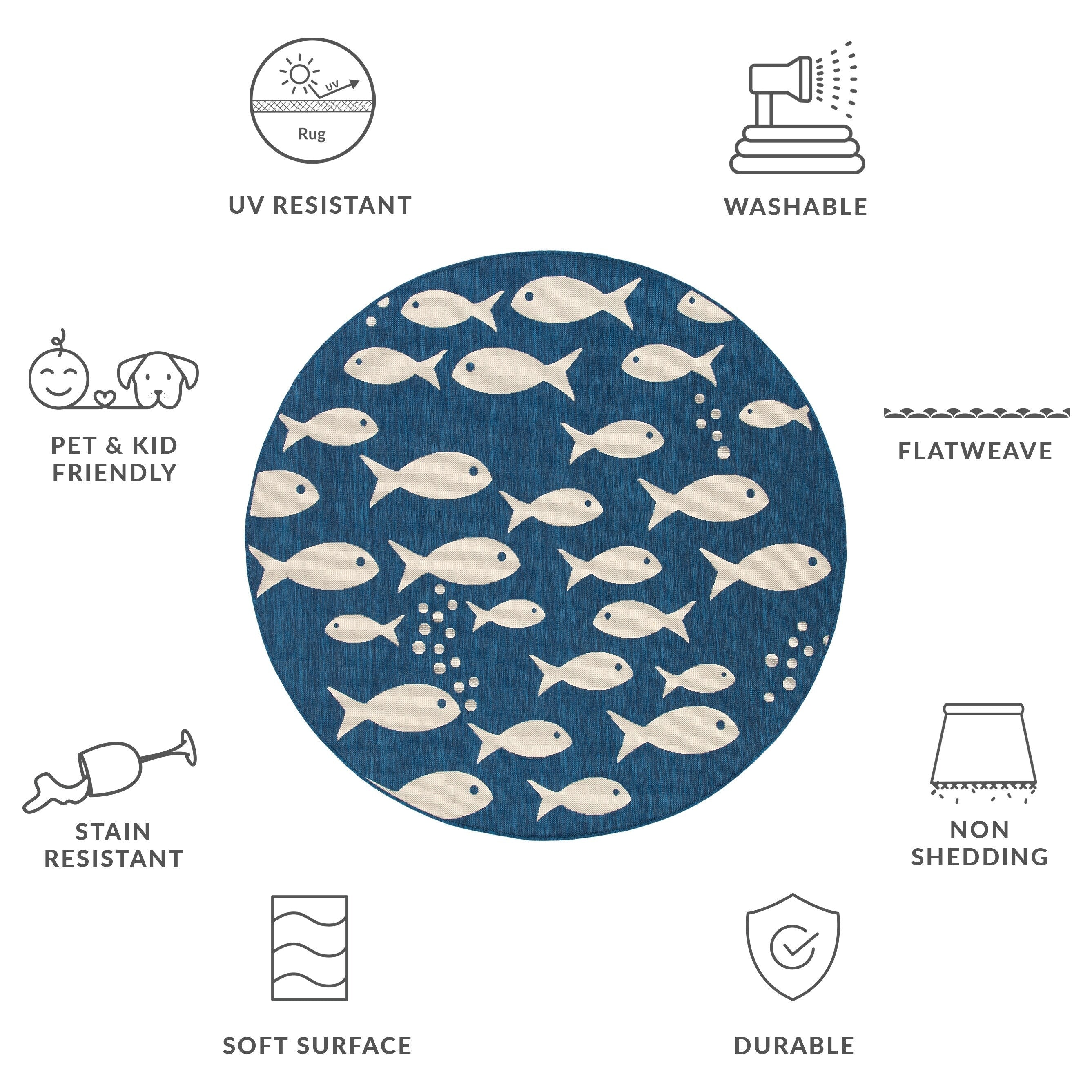 SAFAVIEH Courtyard Ragne Indoor/ Outdoor Waterproof Patio Backyard Rug