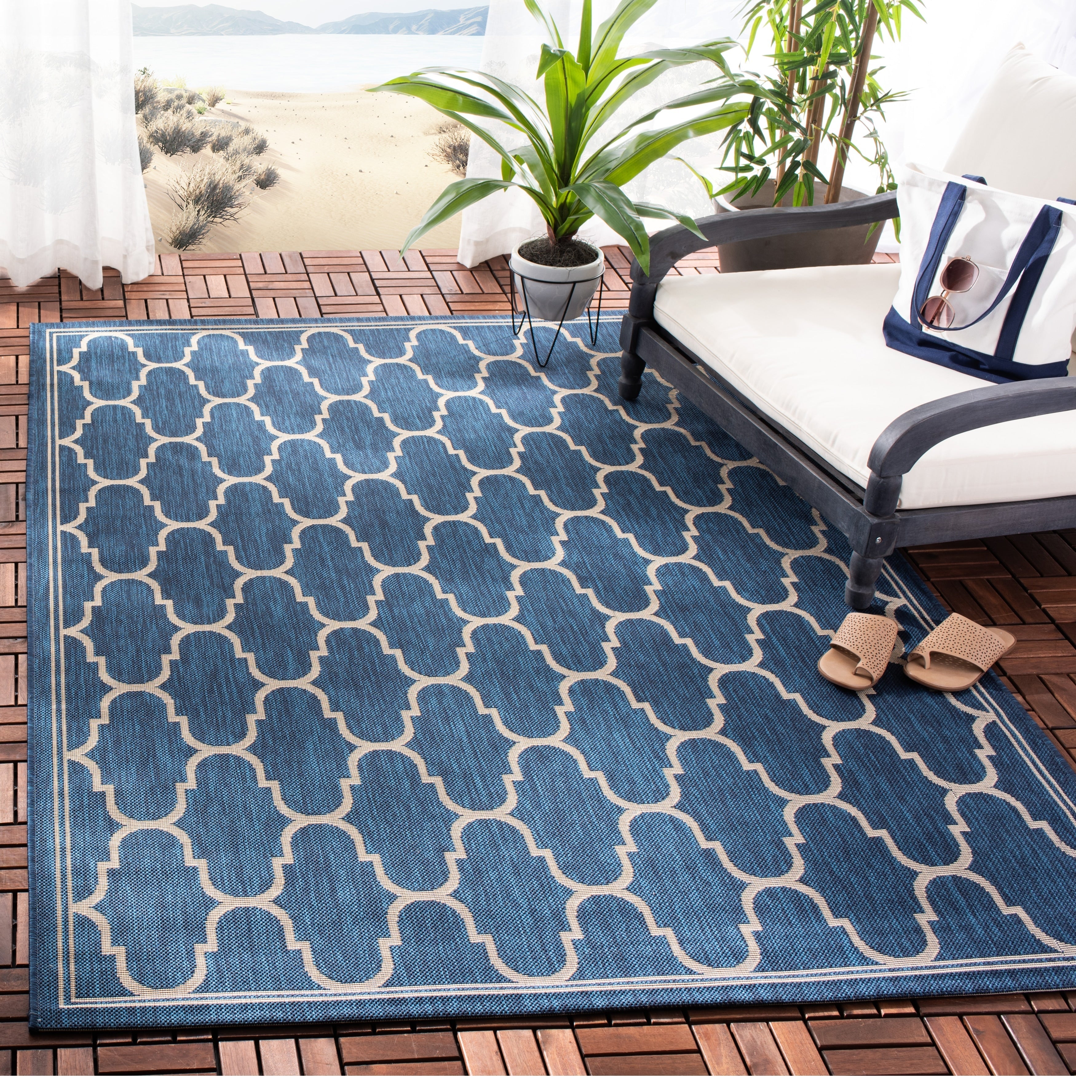 Tapis de patio imperméable SAFAVIEH Courtyard Sufia