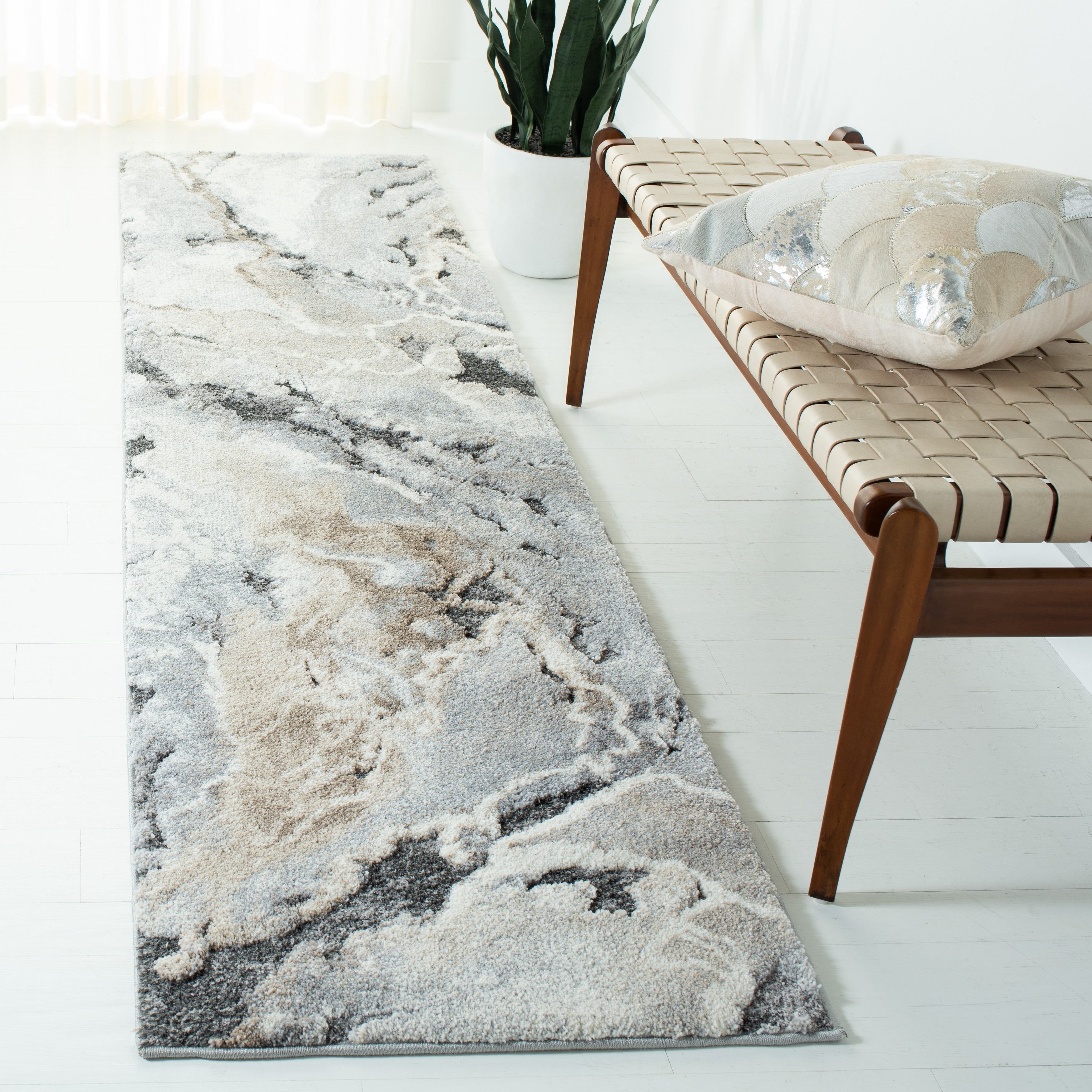 Tapis SAFAVIEH Cyrus Shag Lyubika Abstrait 2,5 cm d'épaisseur