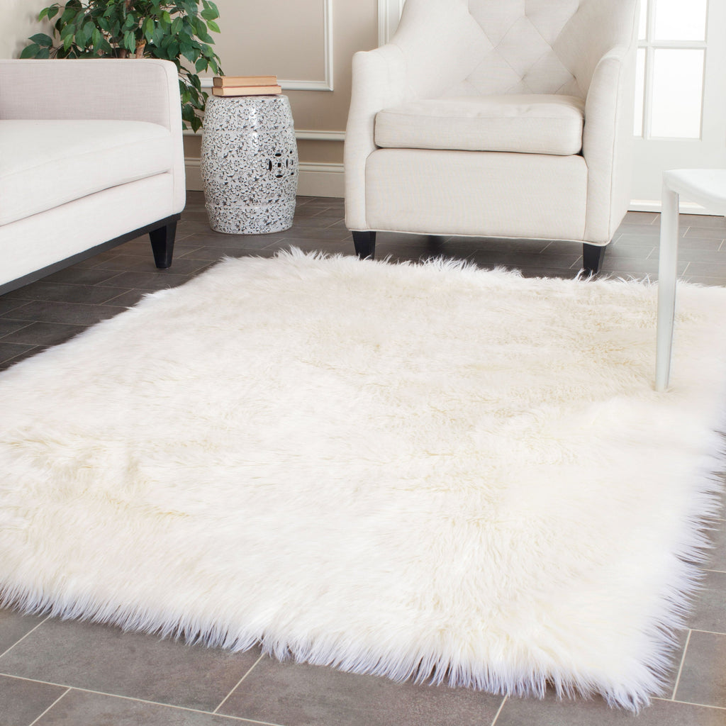 Tapis SAFAVIEH en fausse peau de mouton soyeuse, épaisseur 6 cm
