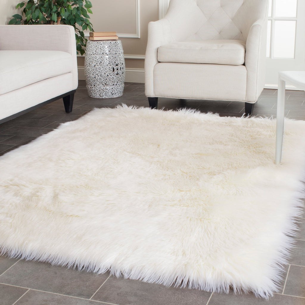Tapis SAFAVIEH en fausse peau de mouton soyeuse, épaisseur 6 cm